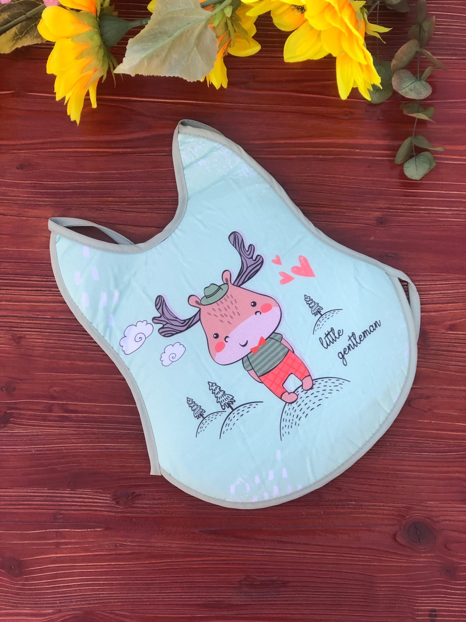 Story Baby Desenli Bağlamalı Önlük  - Geyik