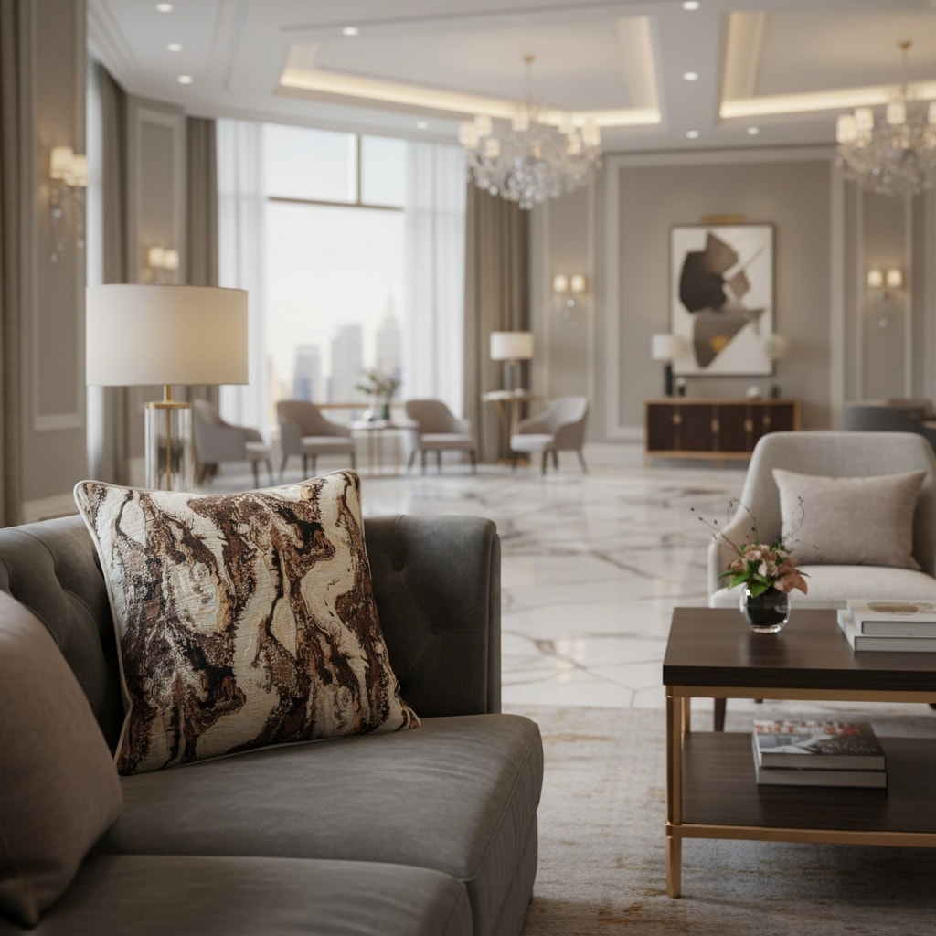 KYBA Lithara – Mineral Desenli Dokuma Kırlent