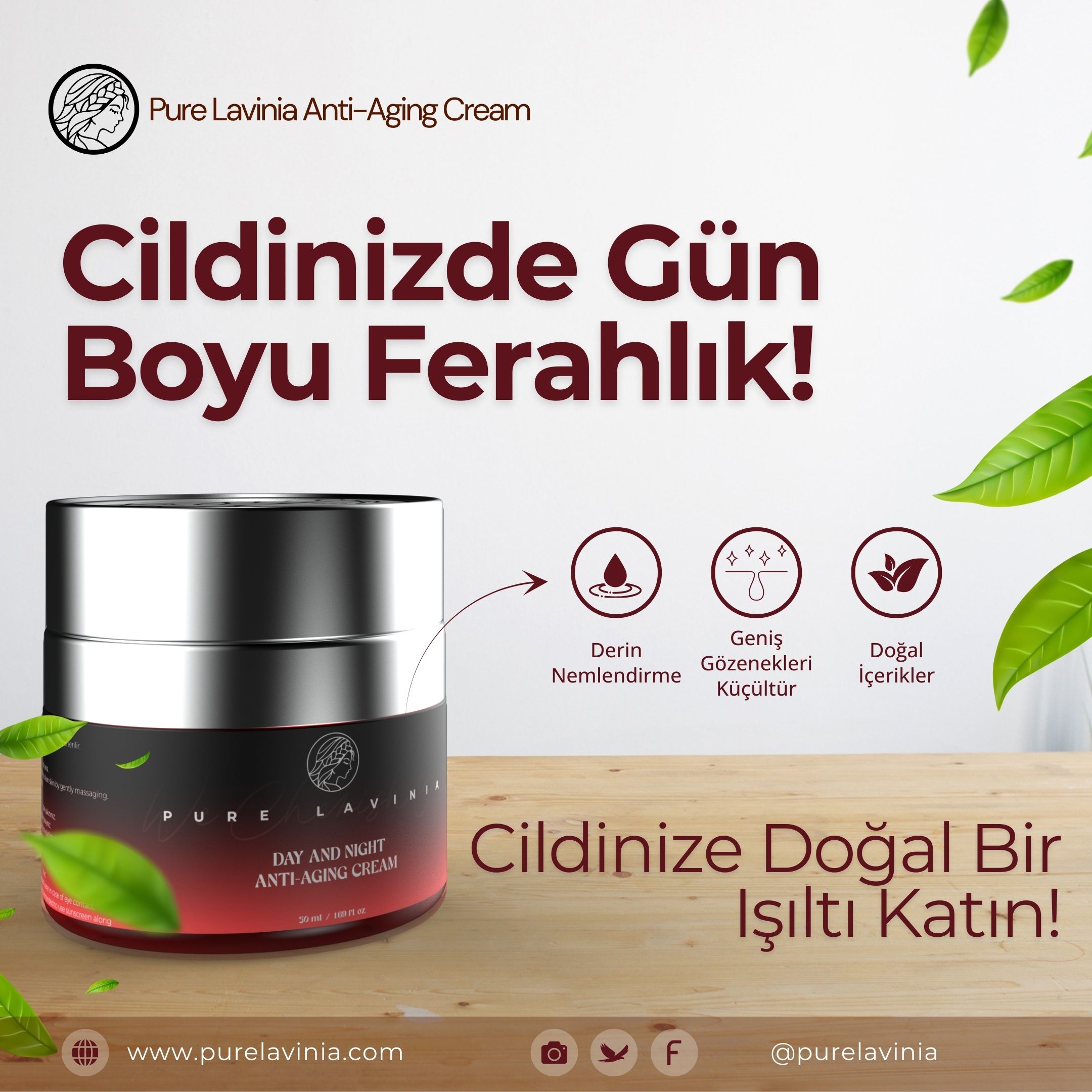 Pure Lavinia Anti-Aging Cream / Yaşlanma Karşıtı Krem 