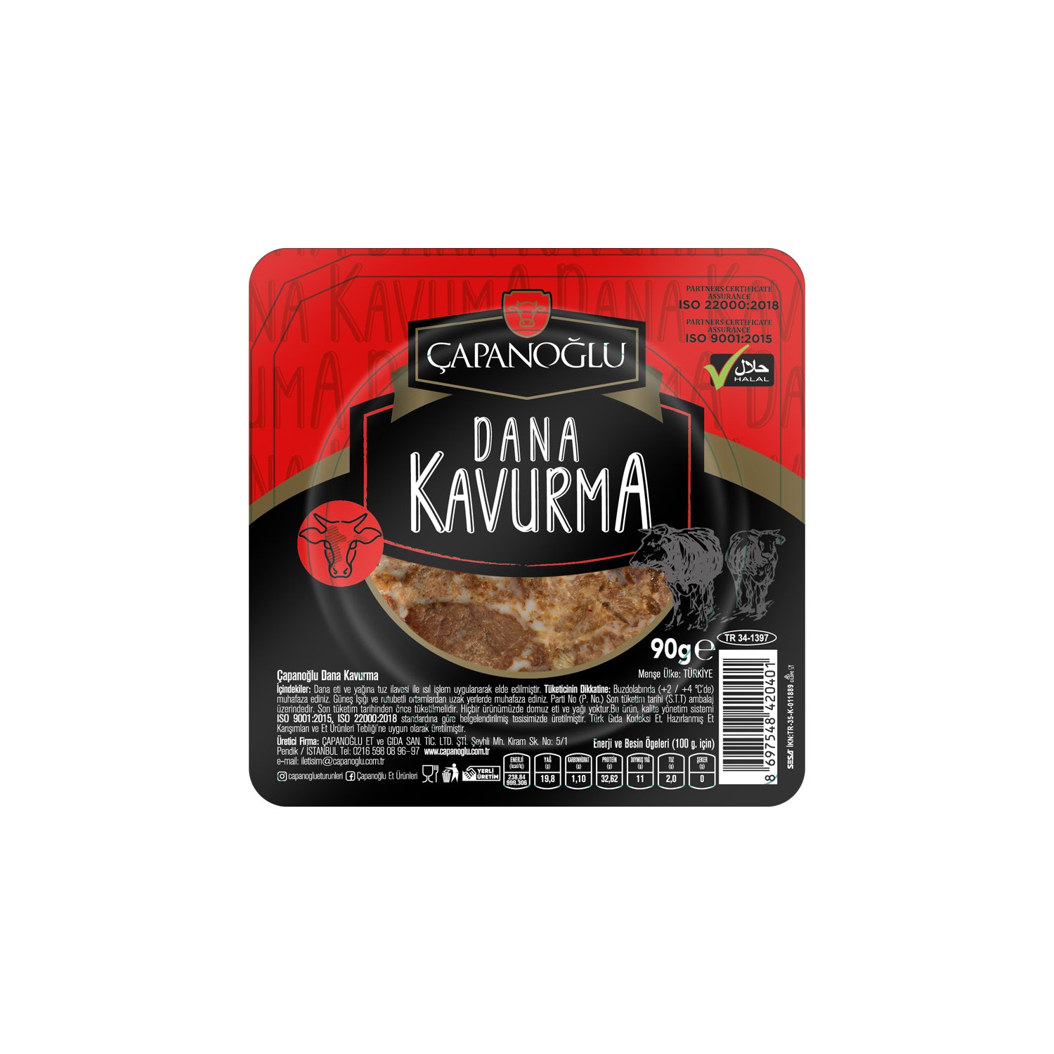 Dilim Dana Kavurma 90gr