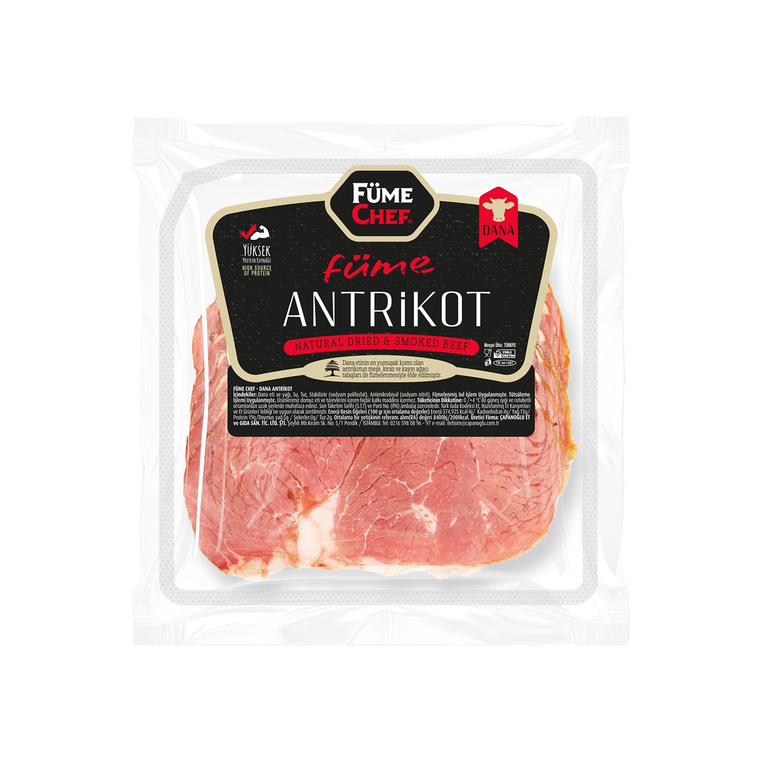 Dilim Dana Antrikot Füme Et - 100gr