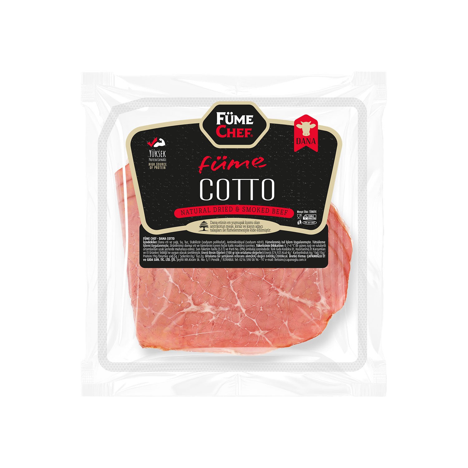 Dilim Dana Cotto Füme Et - 100gr