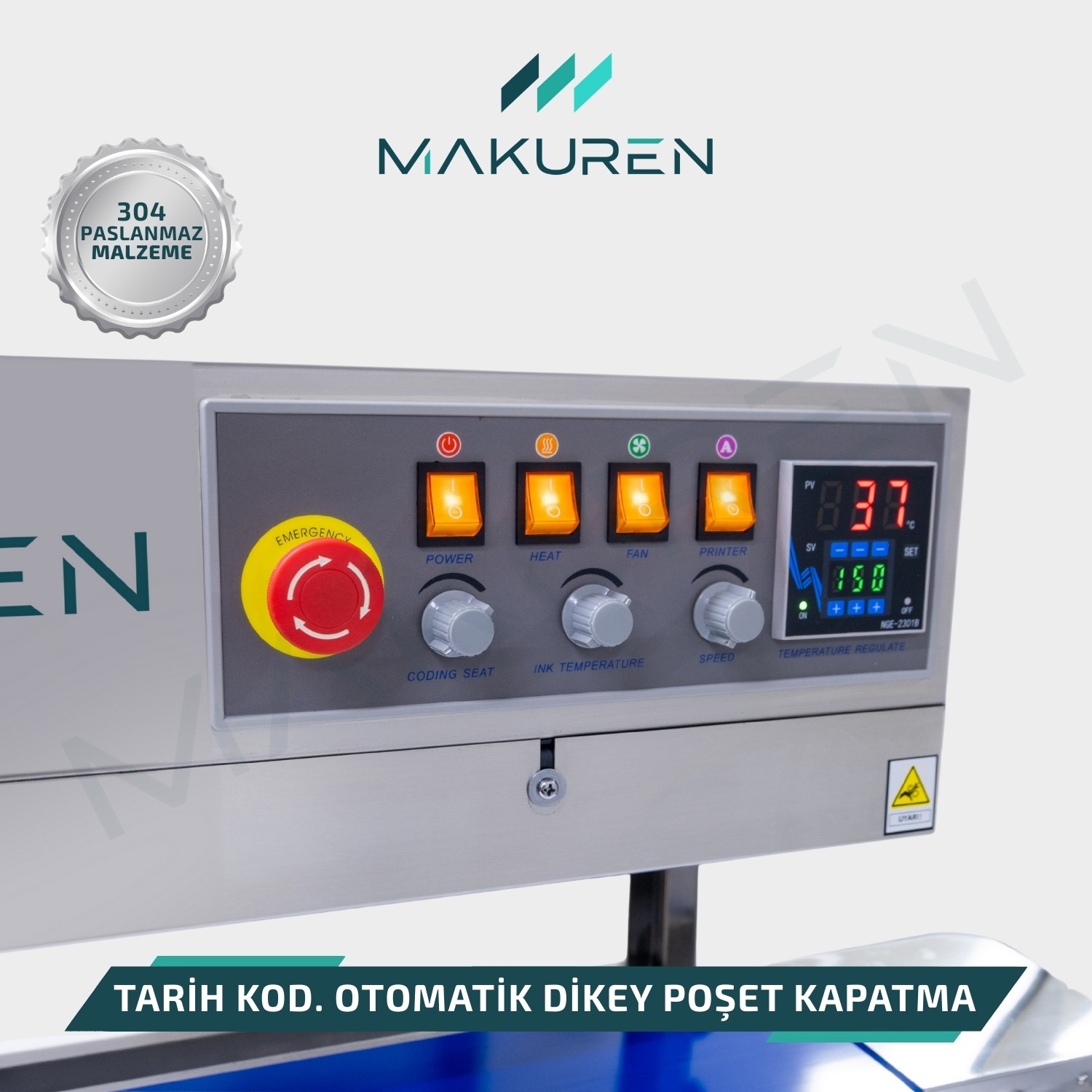 Tarih Kodlamalı Otomatik Dikey Poşet Yapıştırma Makinası