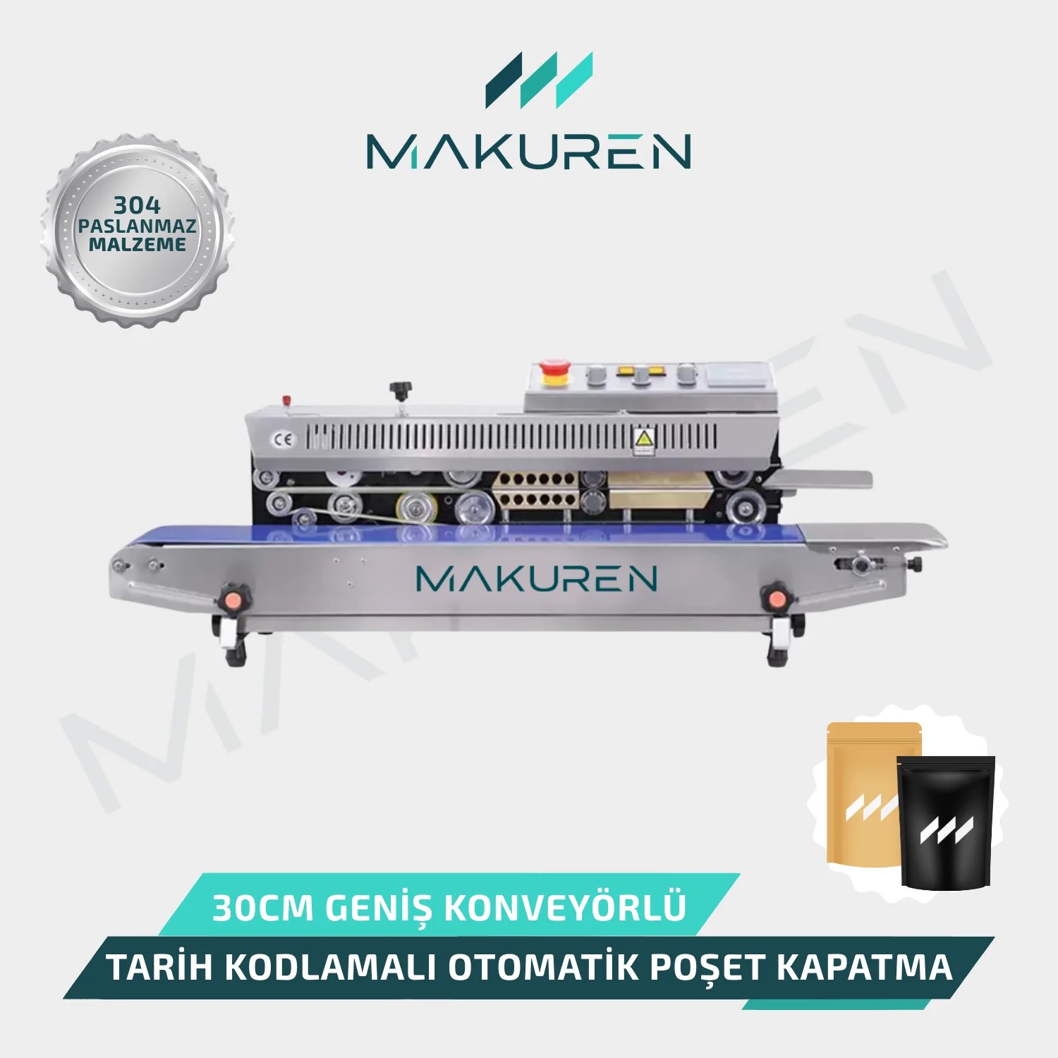 Tarih Kodlamalı Otomatik Dikey Poşet Yapıştırma Makinası