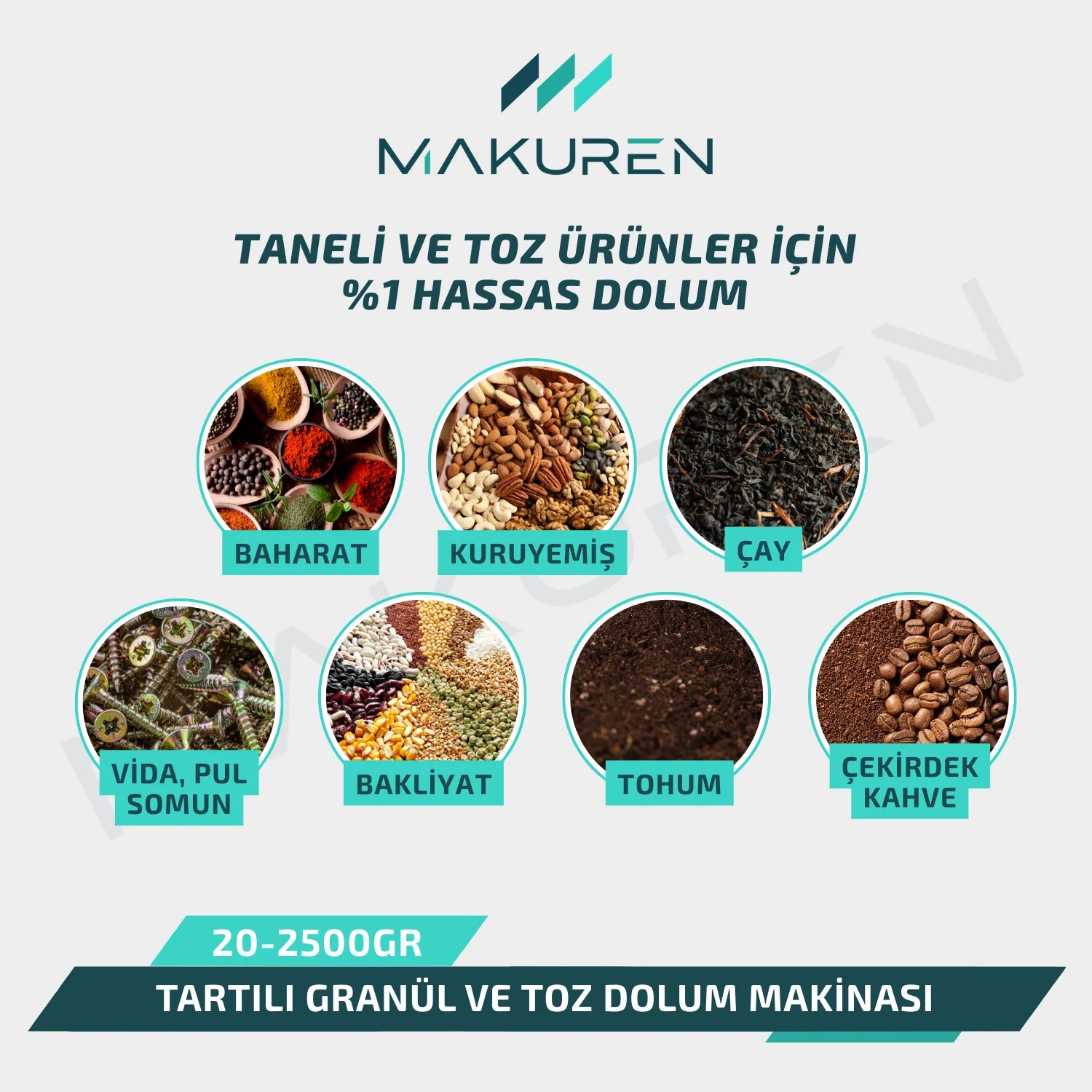 Tartılı Granül ve Toz Dolum Makinası
