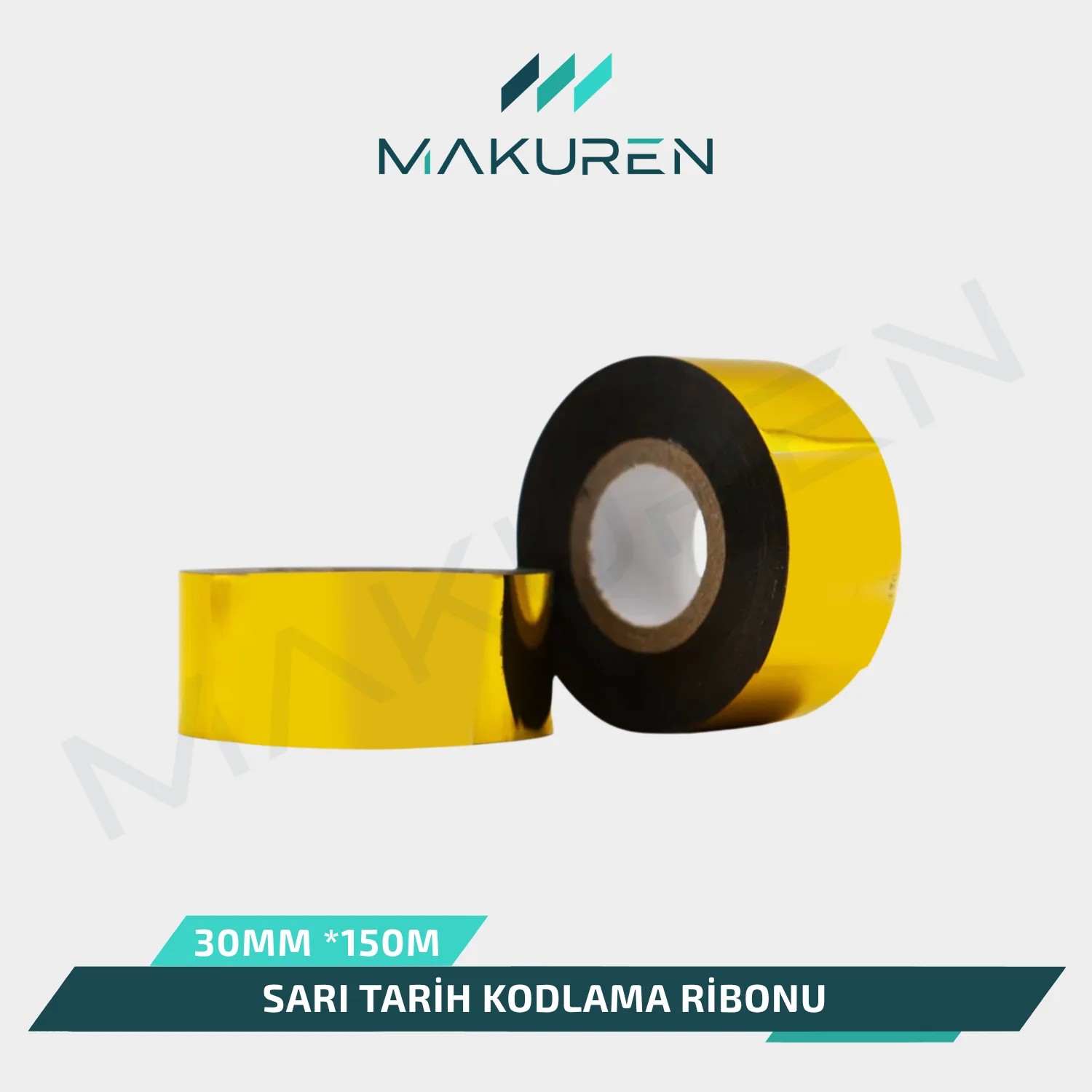 Sarı Tarih Kodlama Ribonu 30mm *150M