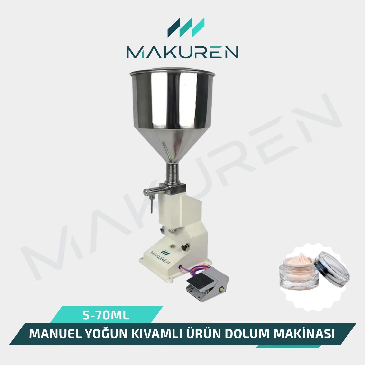 Manuel Yoğun Kıvamlı Ürün Dolum Makinası (5-70 Ml)
