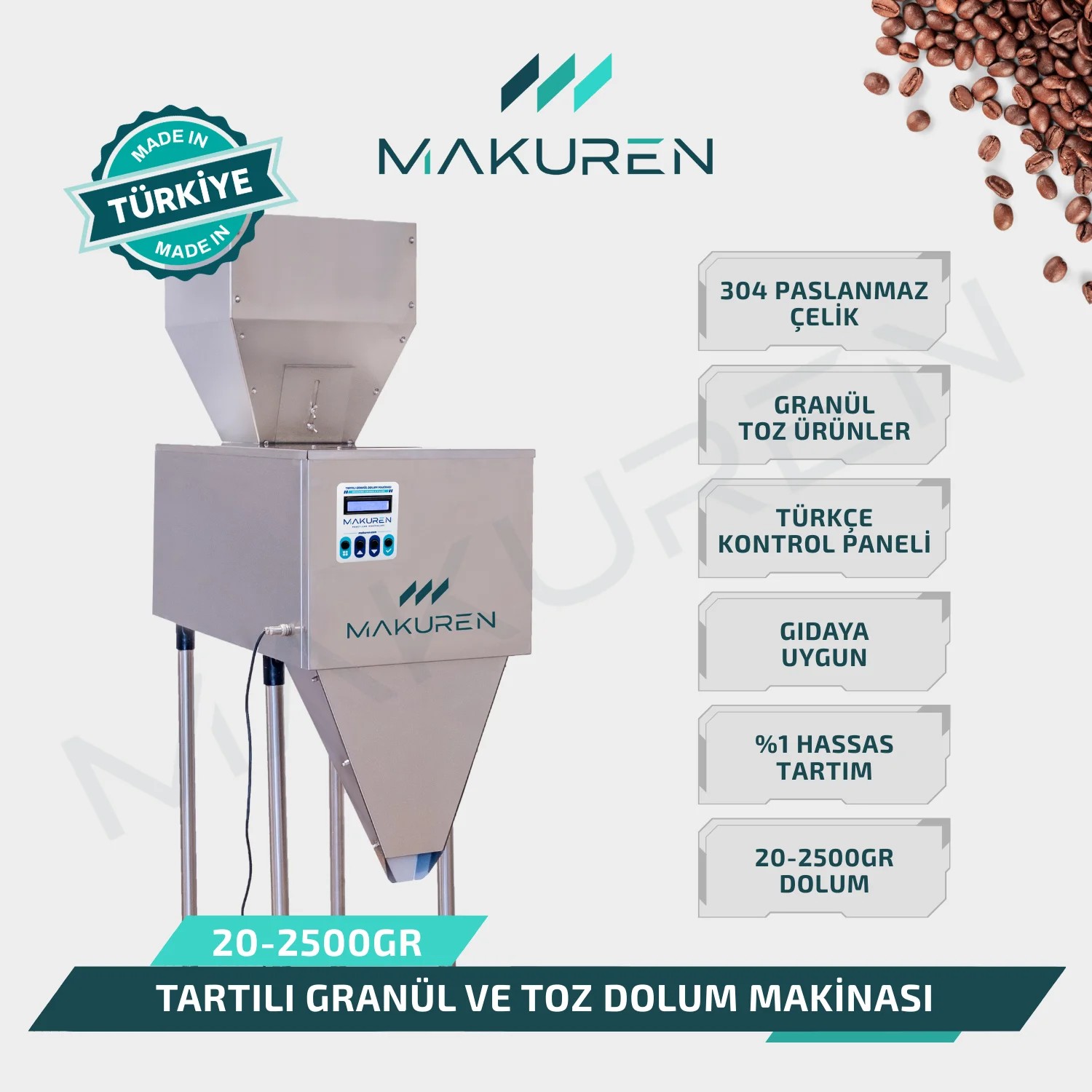 Tartılı Granül ve Toz Dolum Makinası
