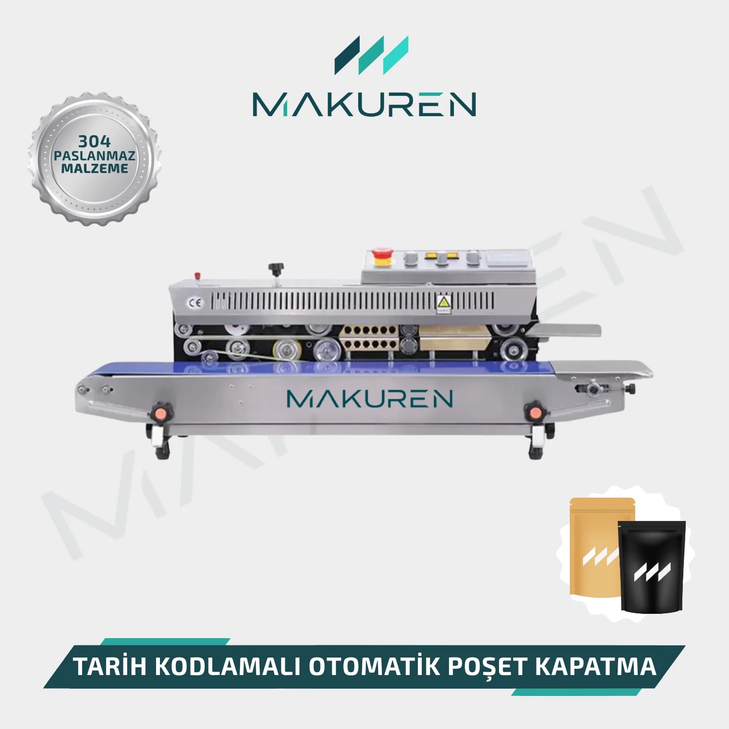 Tarih Kodlamalı Otomatik Poşet Yapıştırma Makinası
