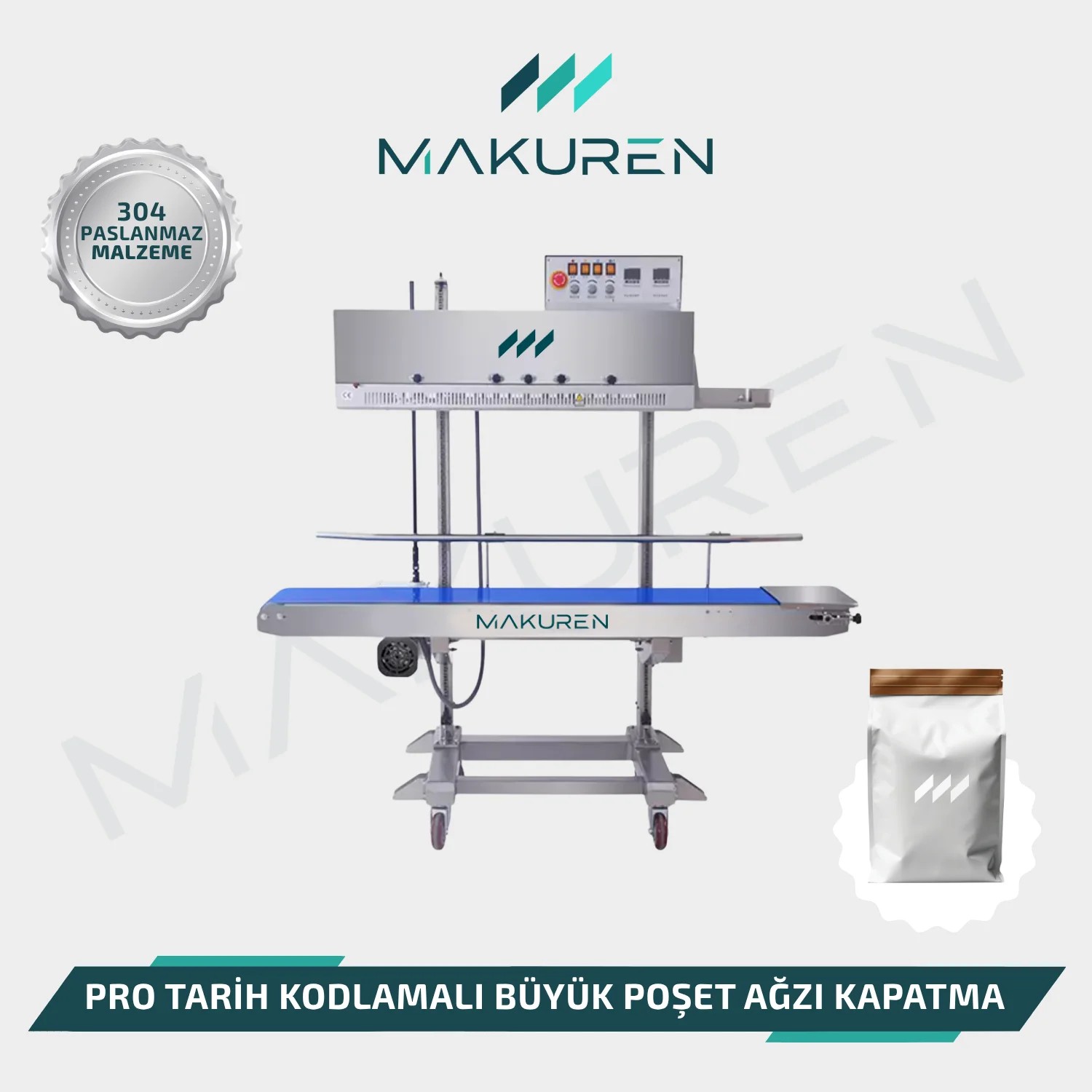PRO Tarih Kodlamalı Büyük Poşet Ağzı Yapıştırma Makinası