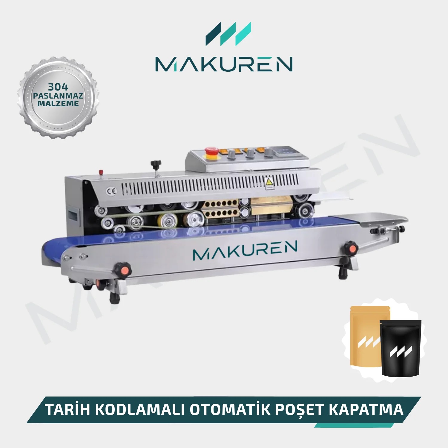 Tarih Kodlamalı Otomatik Poşet Yapıştırma Makinası