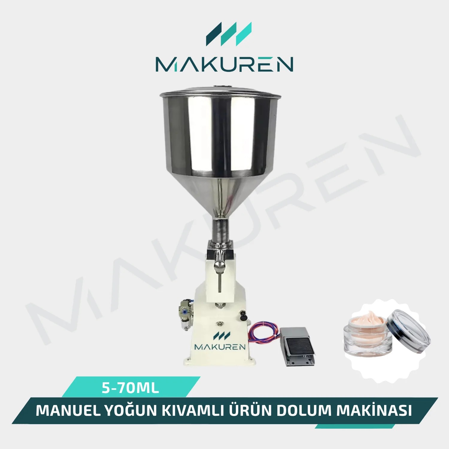Manuel Yoğun Kıvamlı Ürün Dolum Makinası (5-70 Ml)