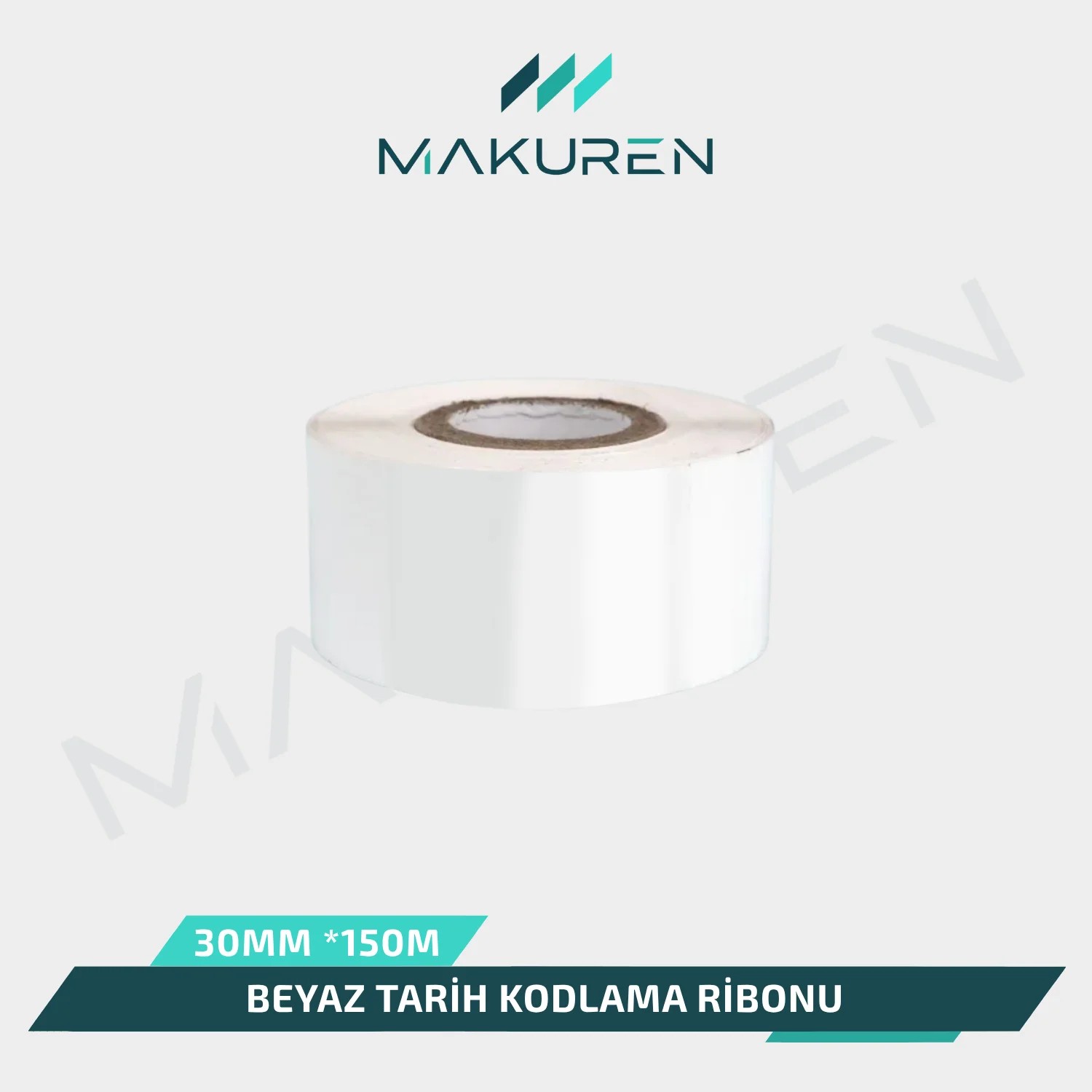 Beyaz Tarih Kodlama Ribonu 30mm *150M