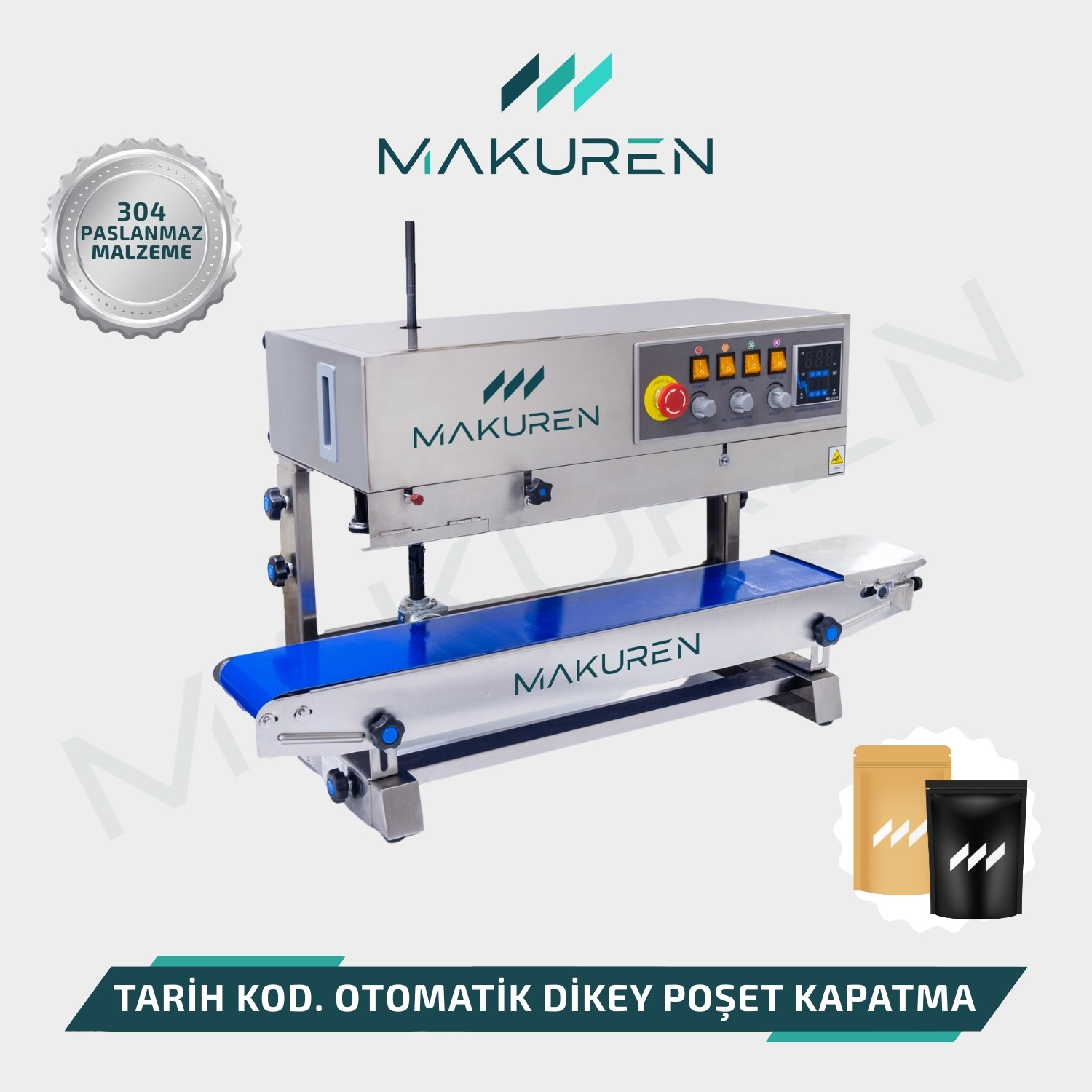 Tarih Kodlamalı Otomatik Dikey Poşet Yapıştırma Makinası