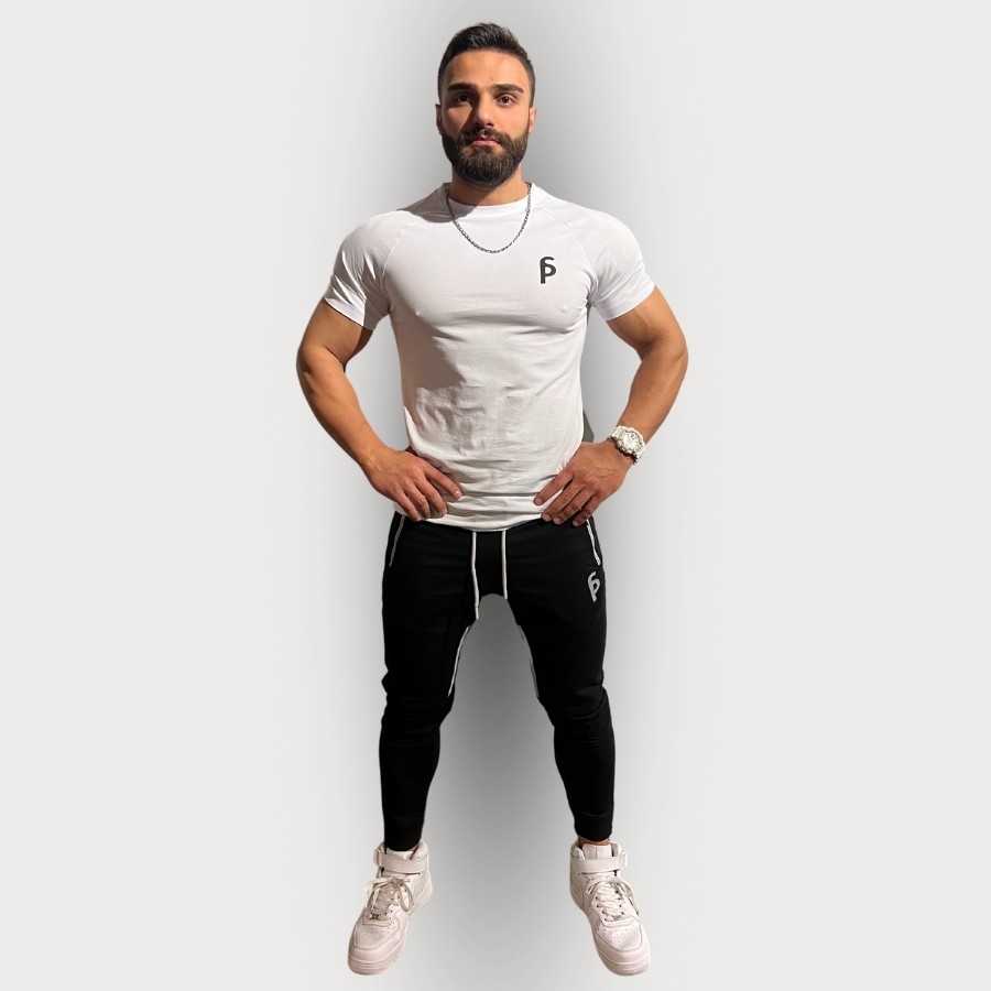 Sporcum Pamuklu SlimFit Dar Kalıp Manşet Paça Cepli Erkek Jogger Eşofman Altı – Comfort Serisi - Siyah