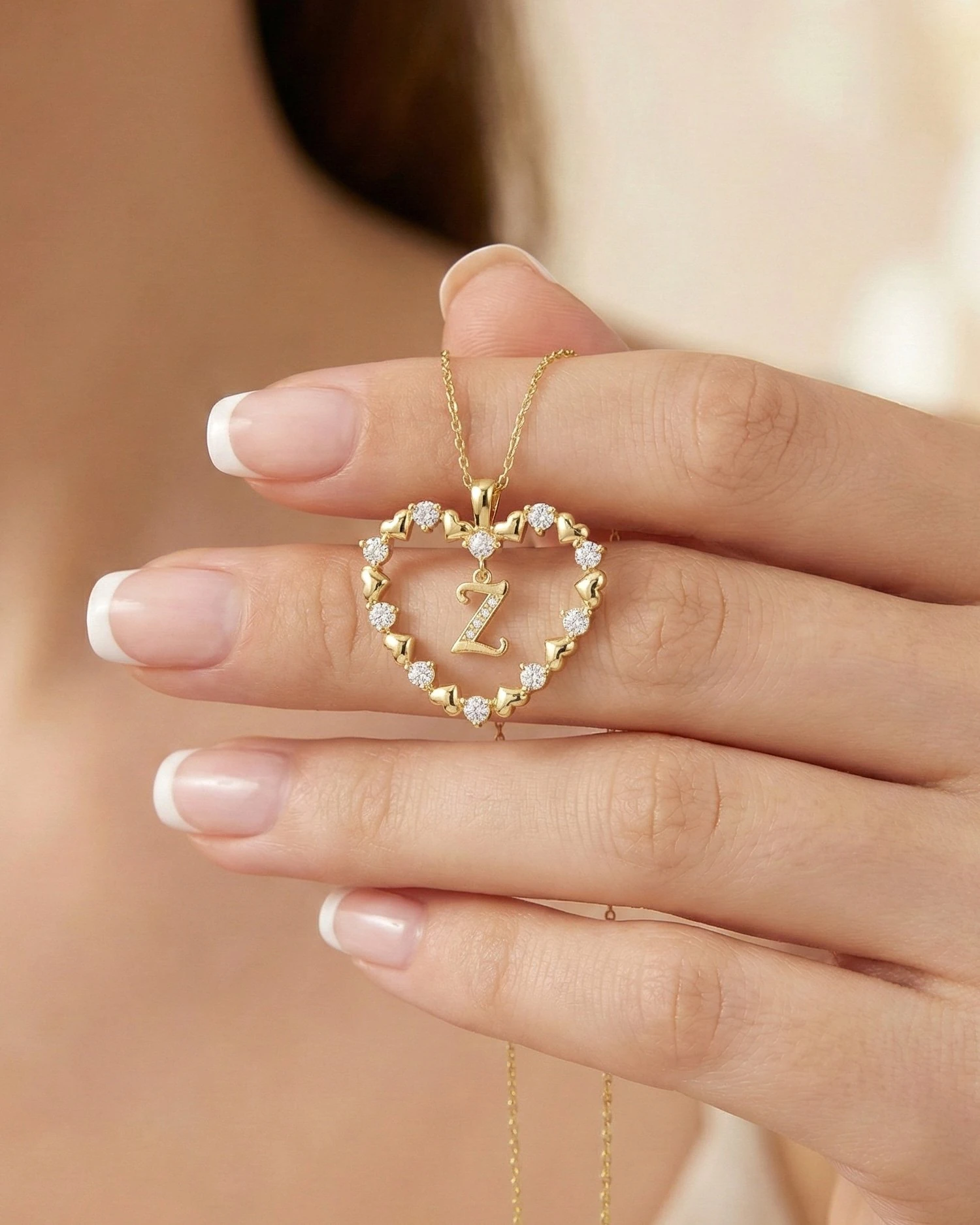 Kalbimin Aynası Harfli 14 Ayar Altın Kolye