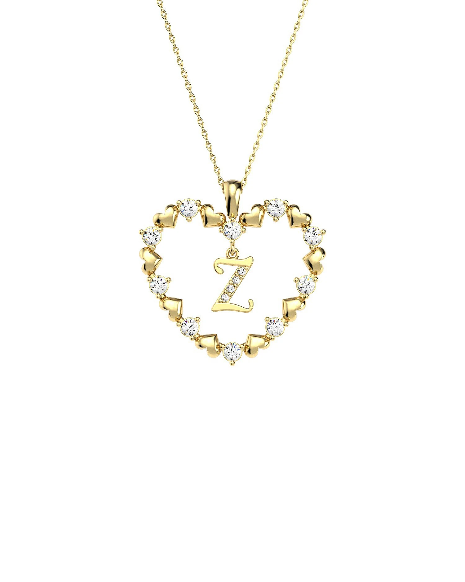 Kalbimin Aynası Harfli 14 Ayar Altın Kolye