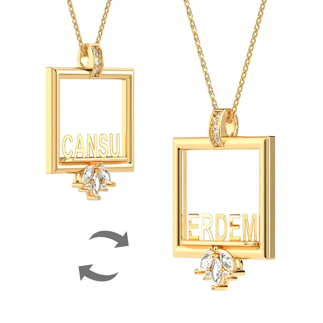 Personalized Sihirli Love Gold Plated Silver Necklace
