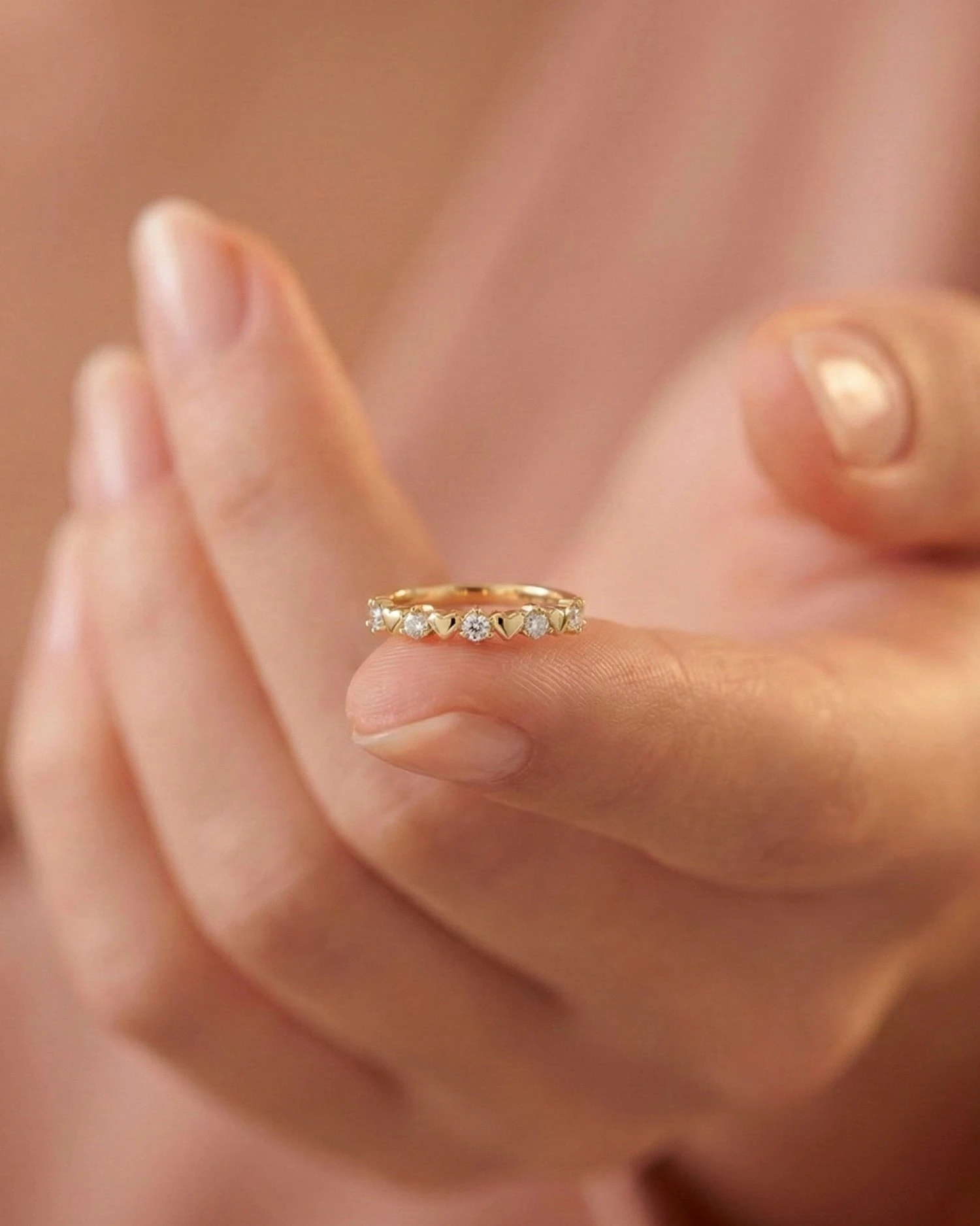 Kalbimin Aynası 14 Ayar Altın Yüzük