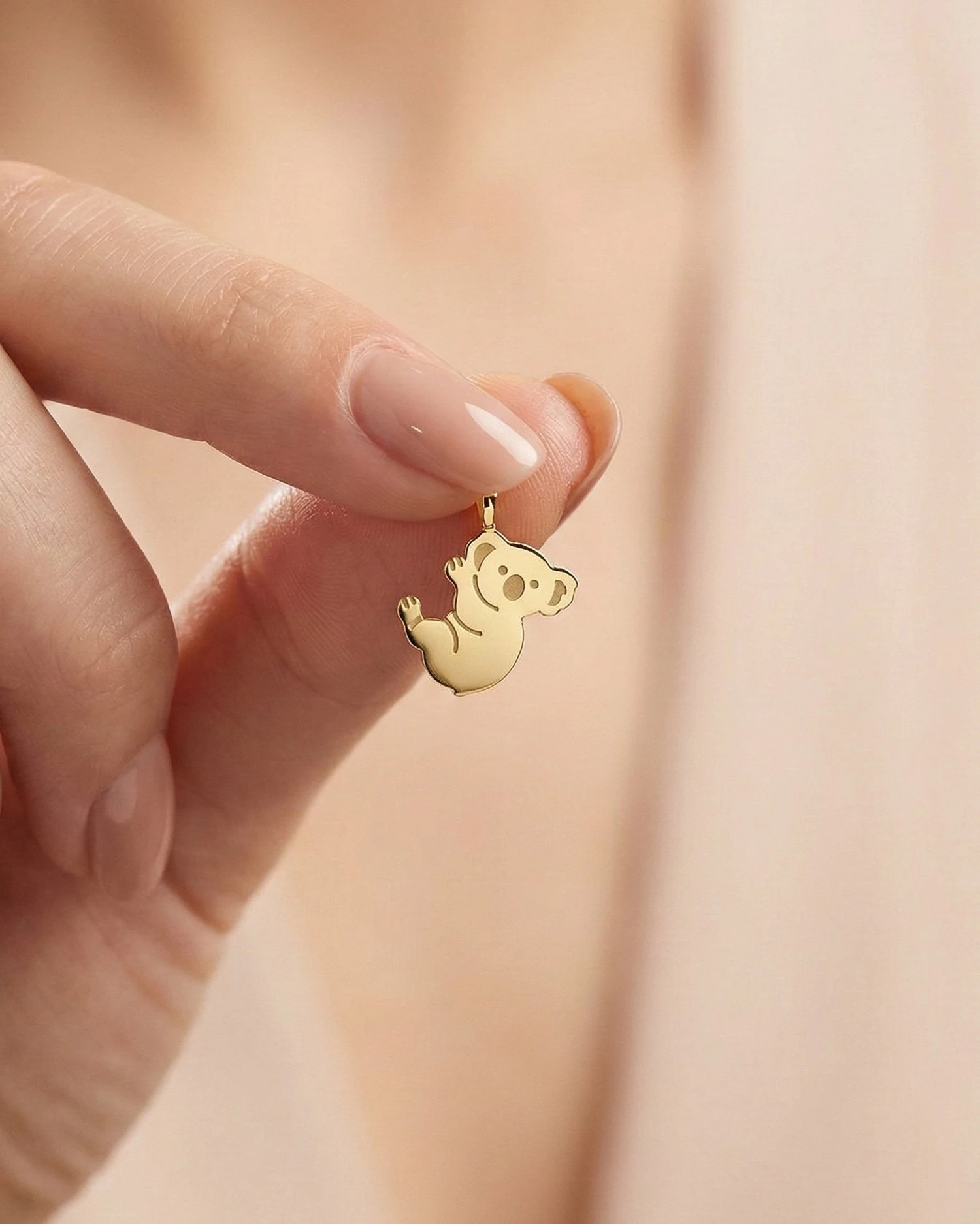 Sade Koala 14 Ayar Altın Kolye Ucu