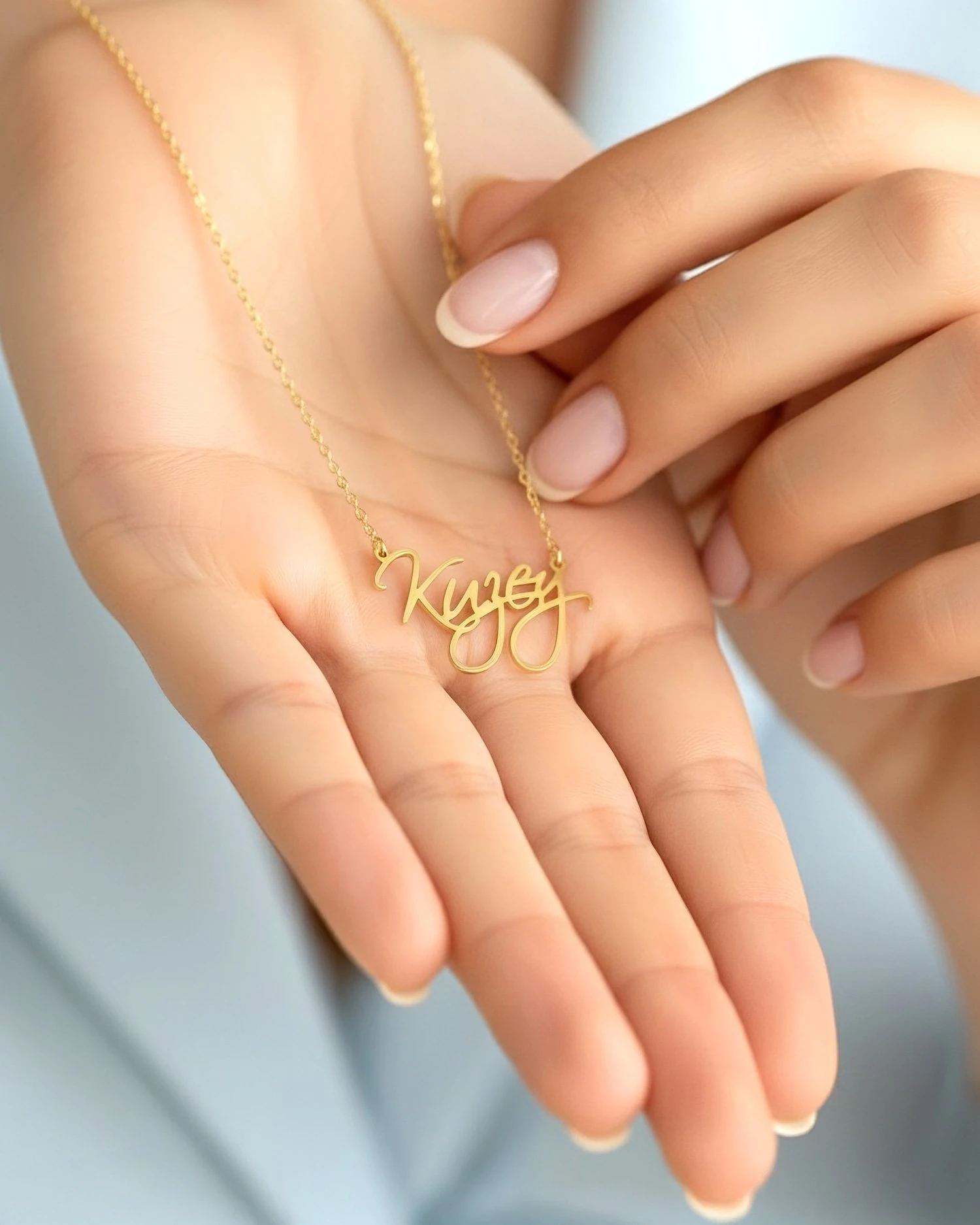 El Yazısı İsimli 14 Ayar Altın Kolye