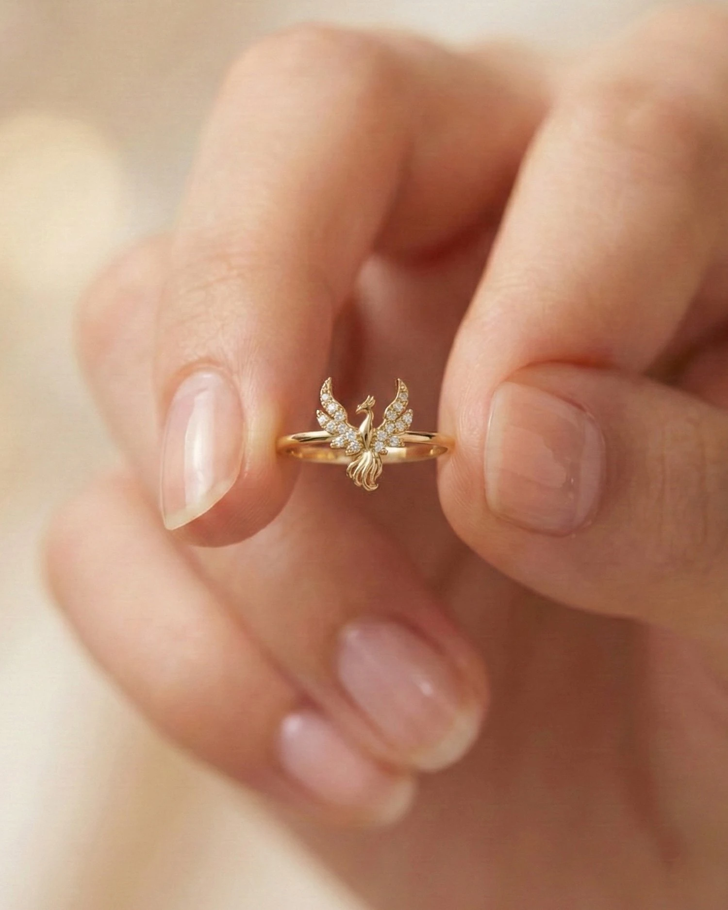 Anka Kuşu 14 Ayar Altın Yüzük