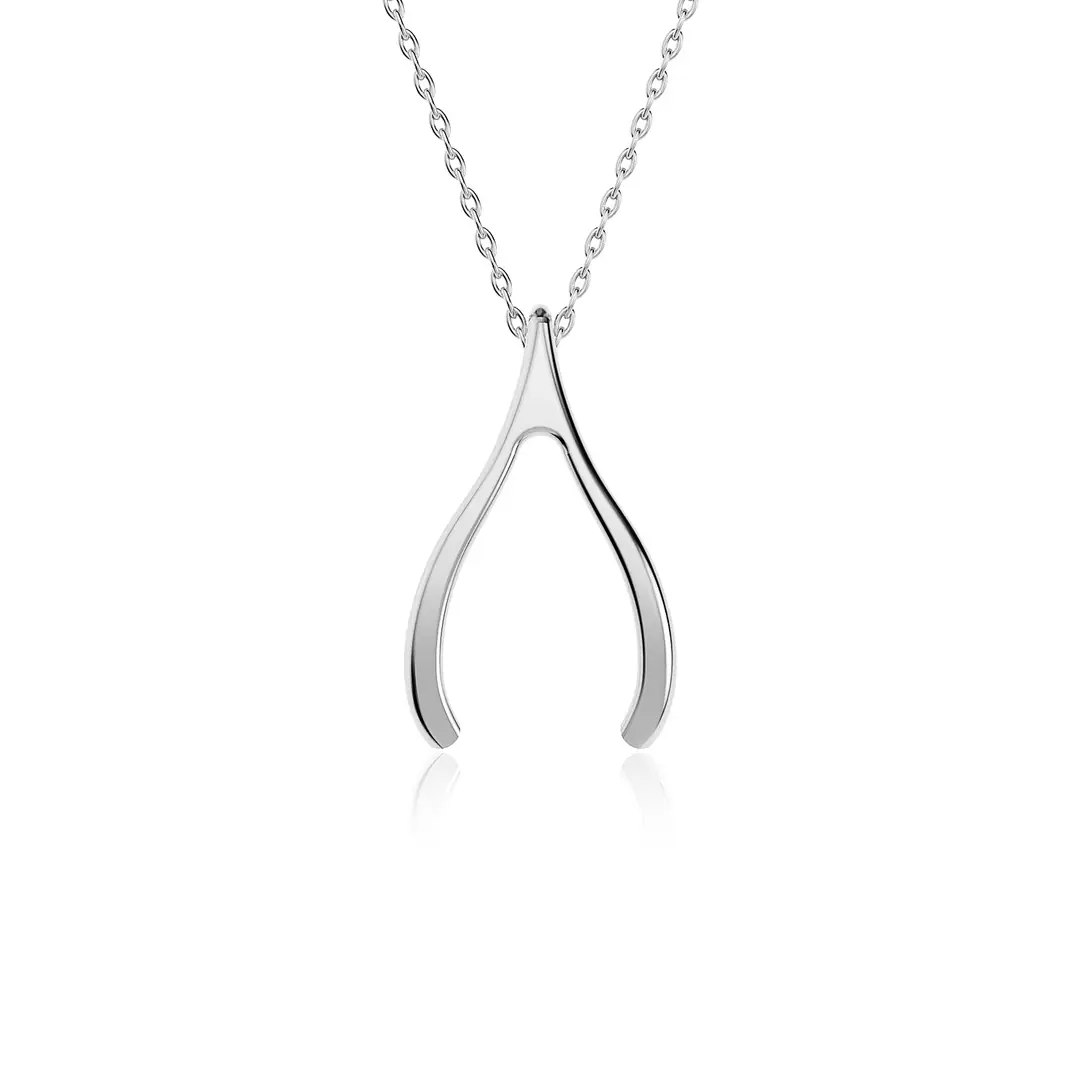 Lades Kemiği Aklımdasın White Silver Necklace