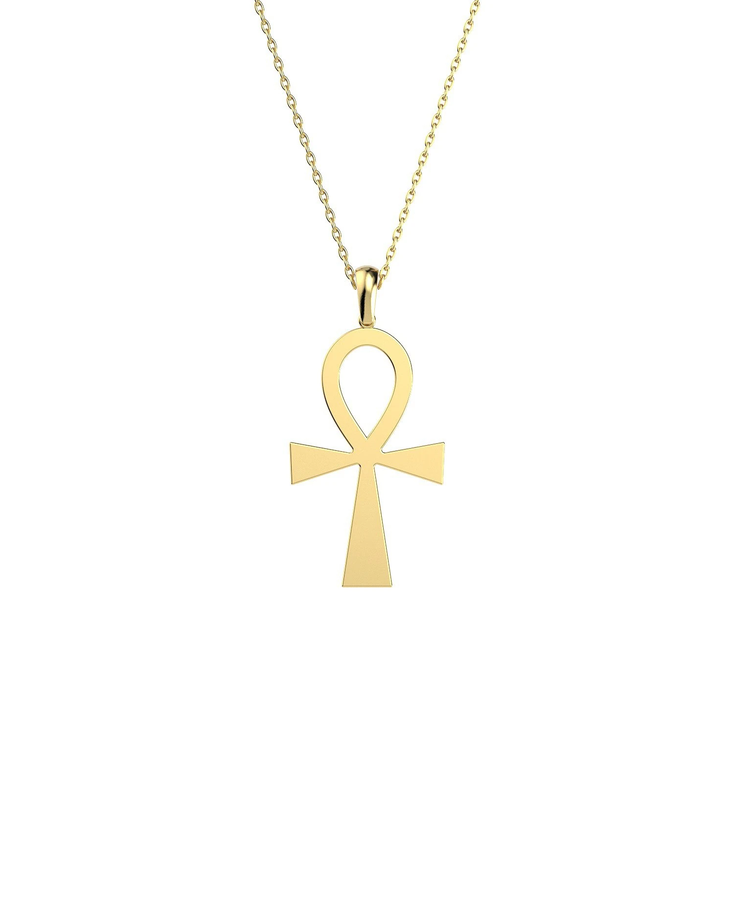 Ankh Antik Mısır Sembolü 14 Ayar Altın Kolye
