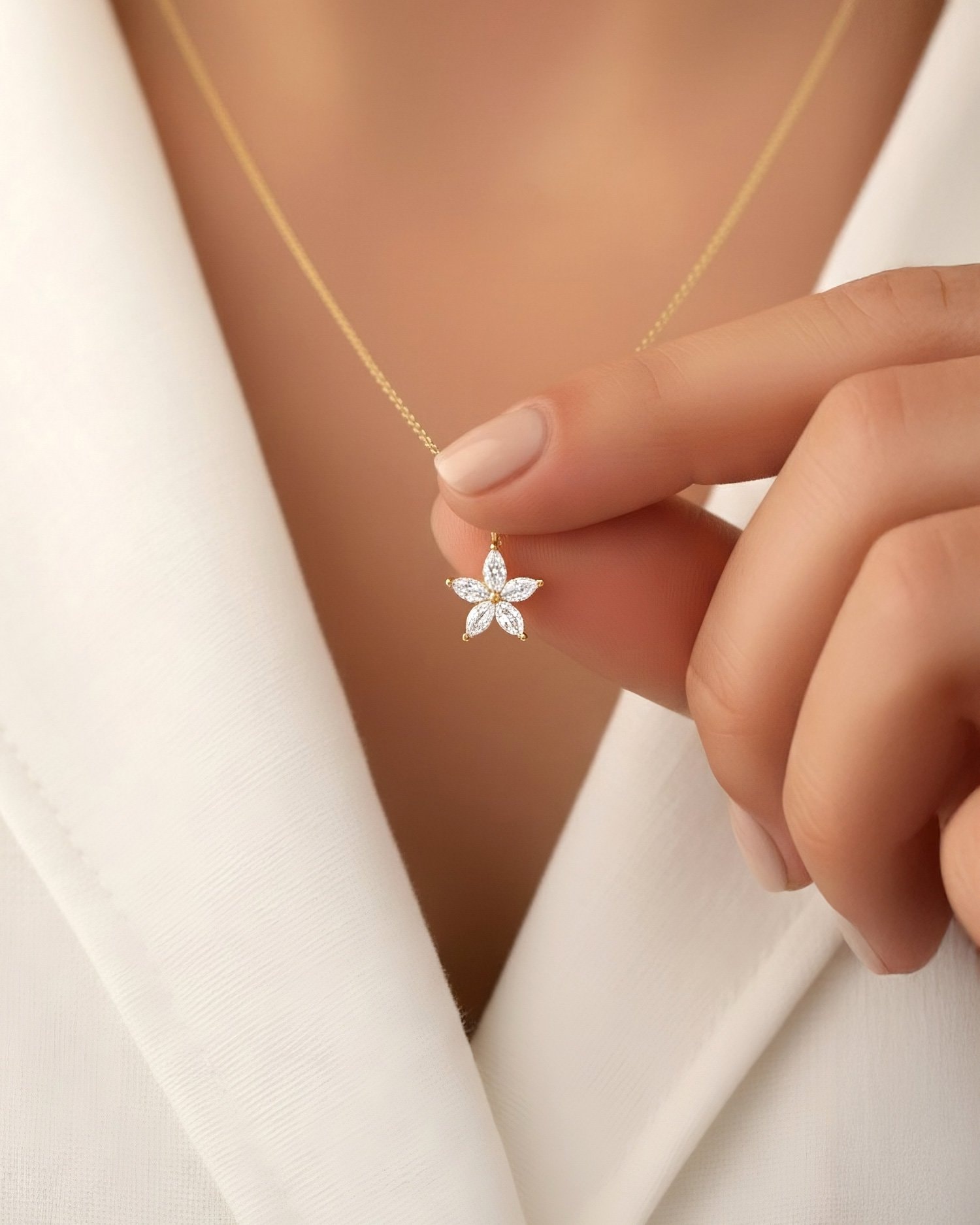 Yasemin Tohum 14 Ayar Altın Kolye