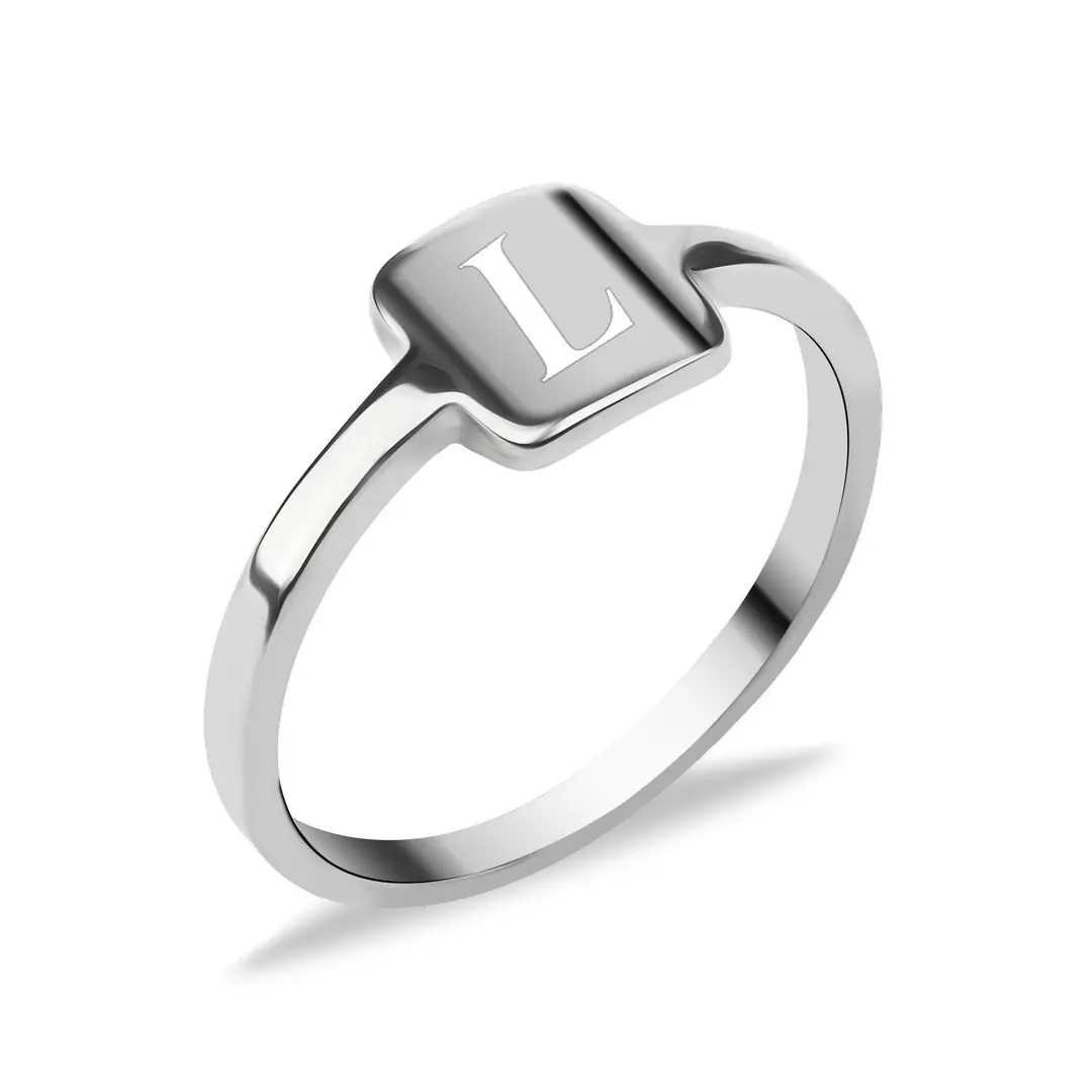 Personalized Initial Silver Ring