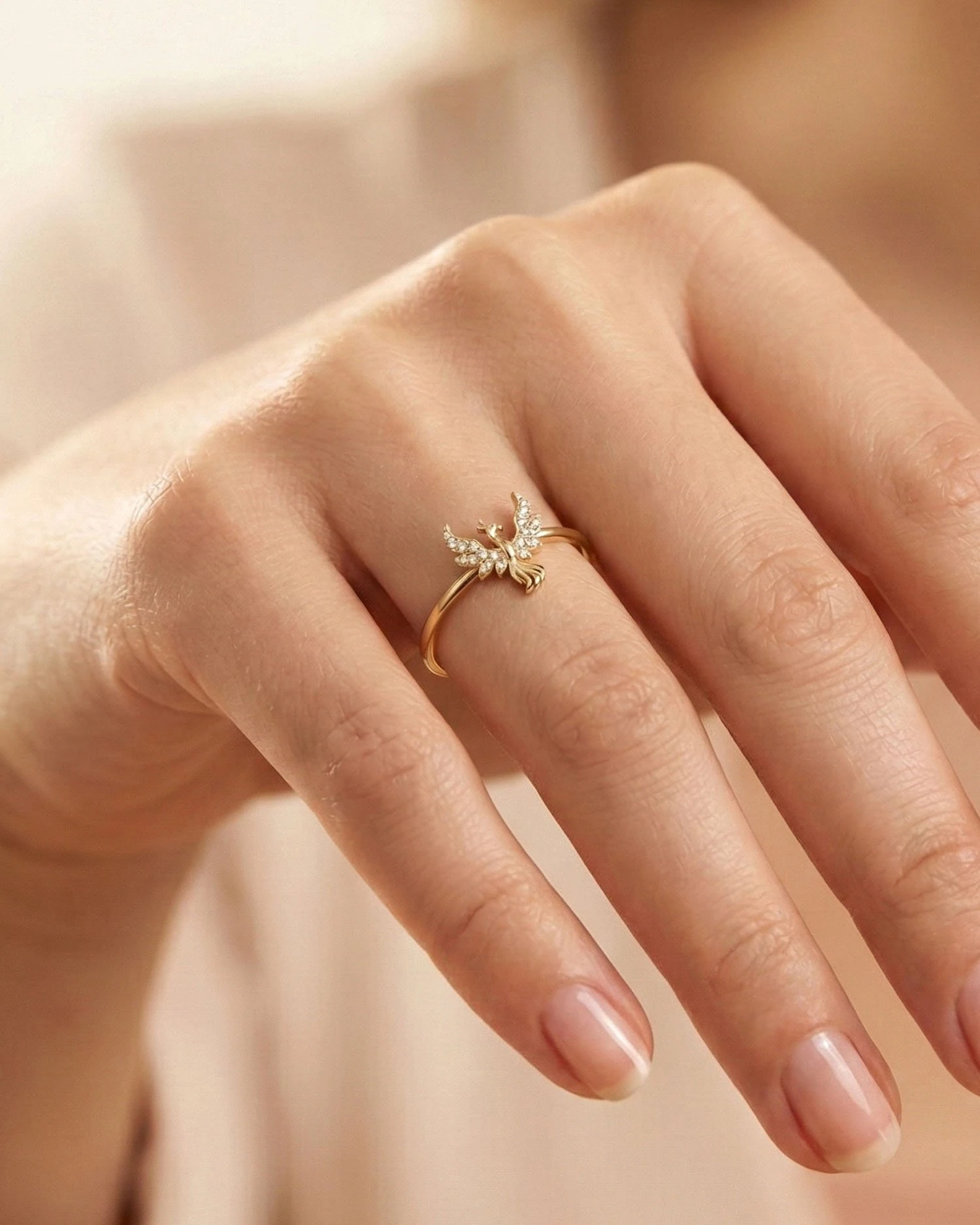 Anka Kuşu 14 Ayar Altın Yüzük