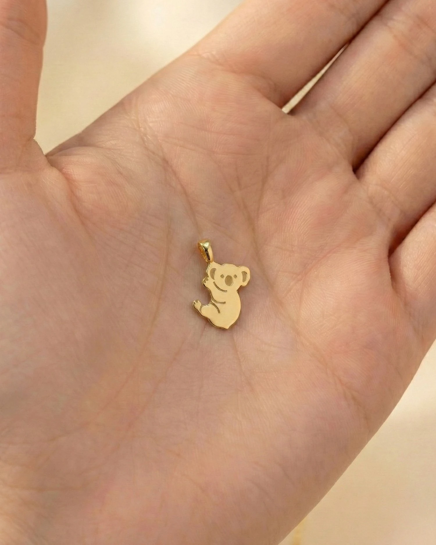 Sade Koala 14 Ayar Altın Kolye Ucu
