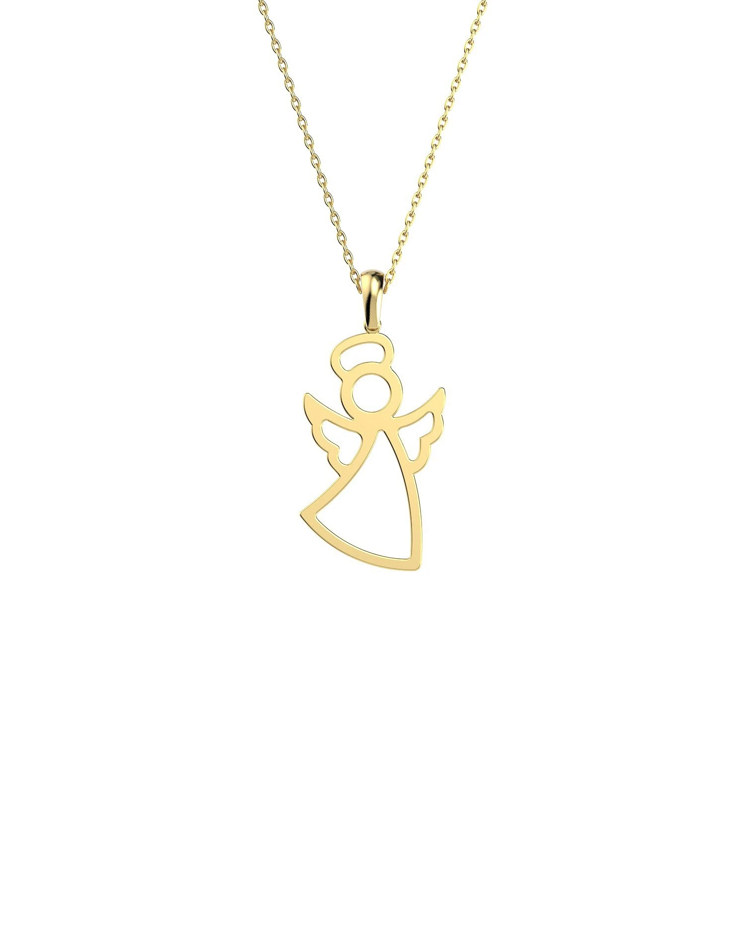 Sade Küçük Melek 14 Ayar Altın Kolye