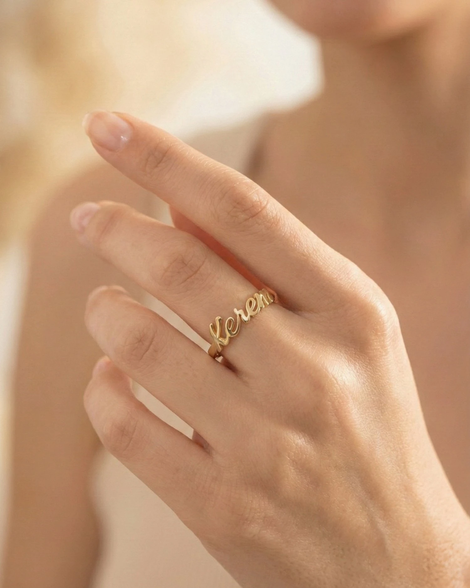 Çift İsimli 14 Ayar Tamtur Alyans Altın Yüzük