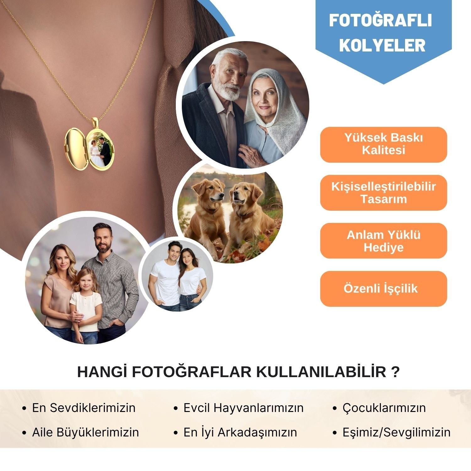 Fotoğraflı Açılabilir Mikail Meleği Altın Kaplama Gümüş Kolye