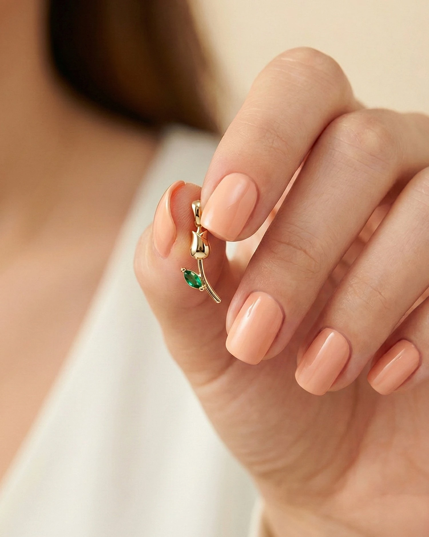 Minik Lale 14 Ayar Altın Kolye Ucu