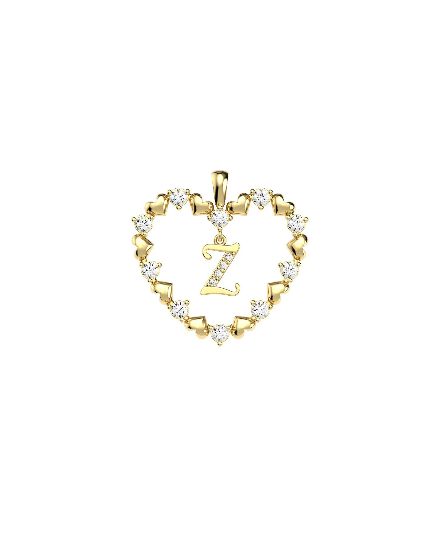 Kalbimin Aynası Harfli 14 Ayar Altın Kolye Ucu