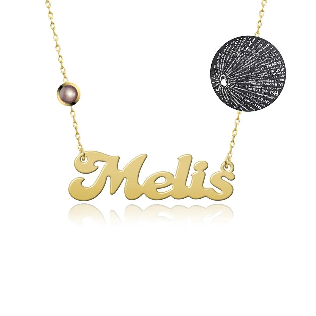 Personalized 100 Dilde Seni Seviyorum Silver Necklace