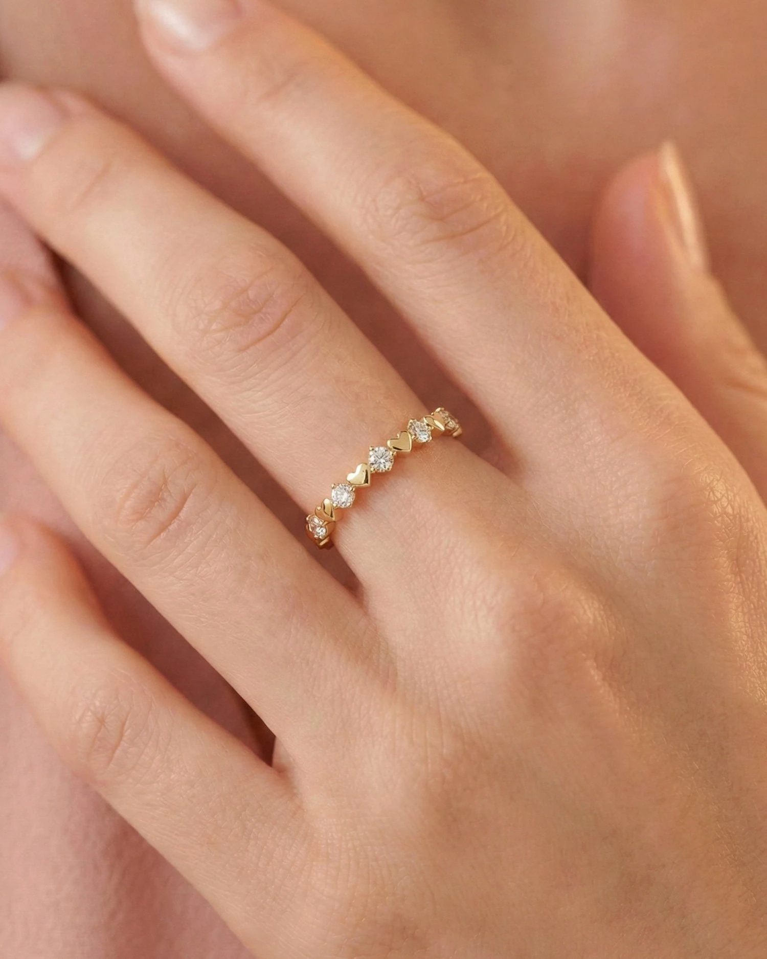 Kalbimin Aynası 14 Ayar Altın Yüzük