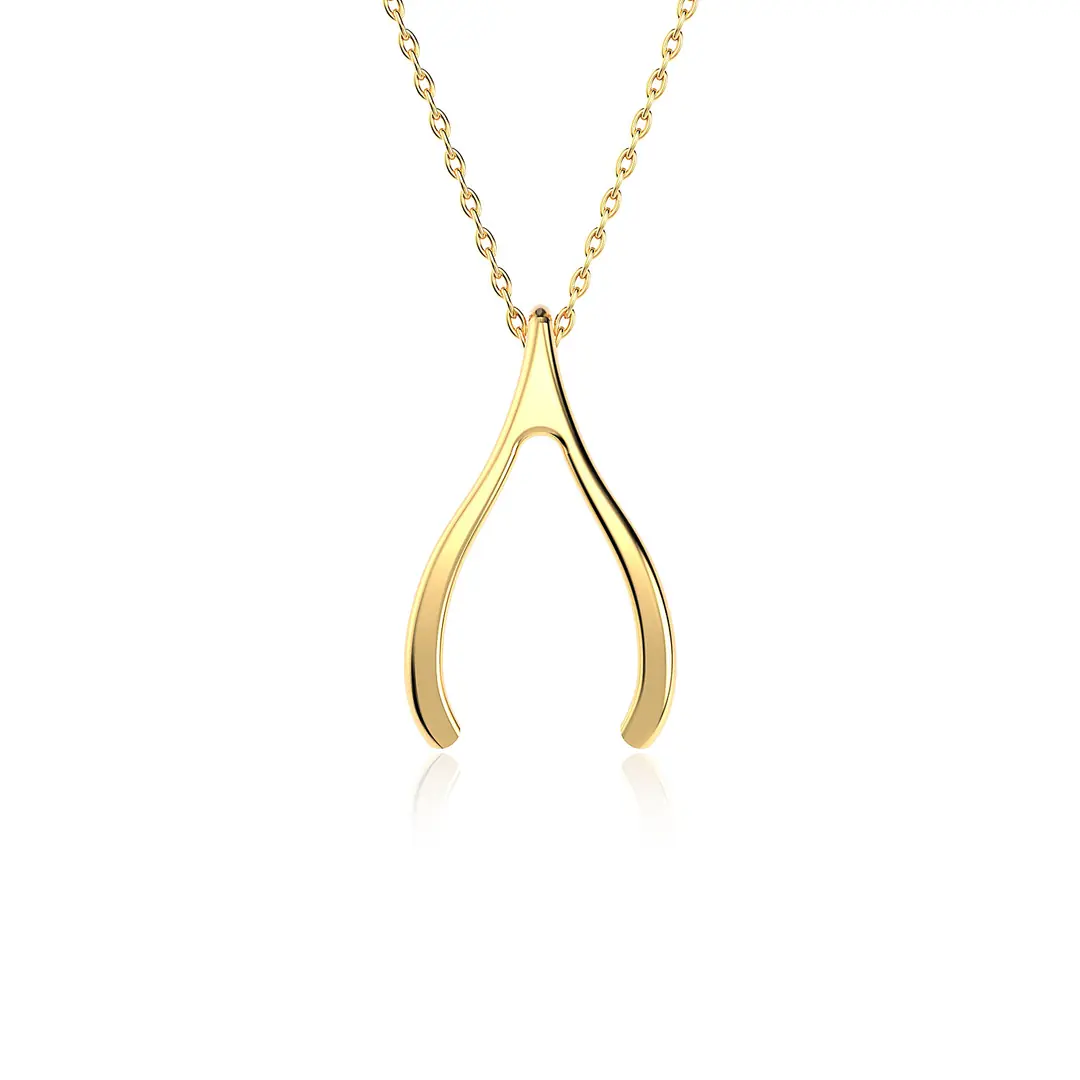 Lades Kemiği Aklımdasın Gold Plated Silver Necklace