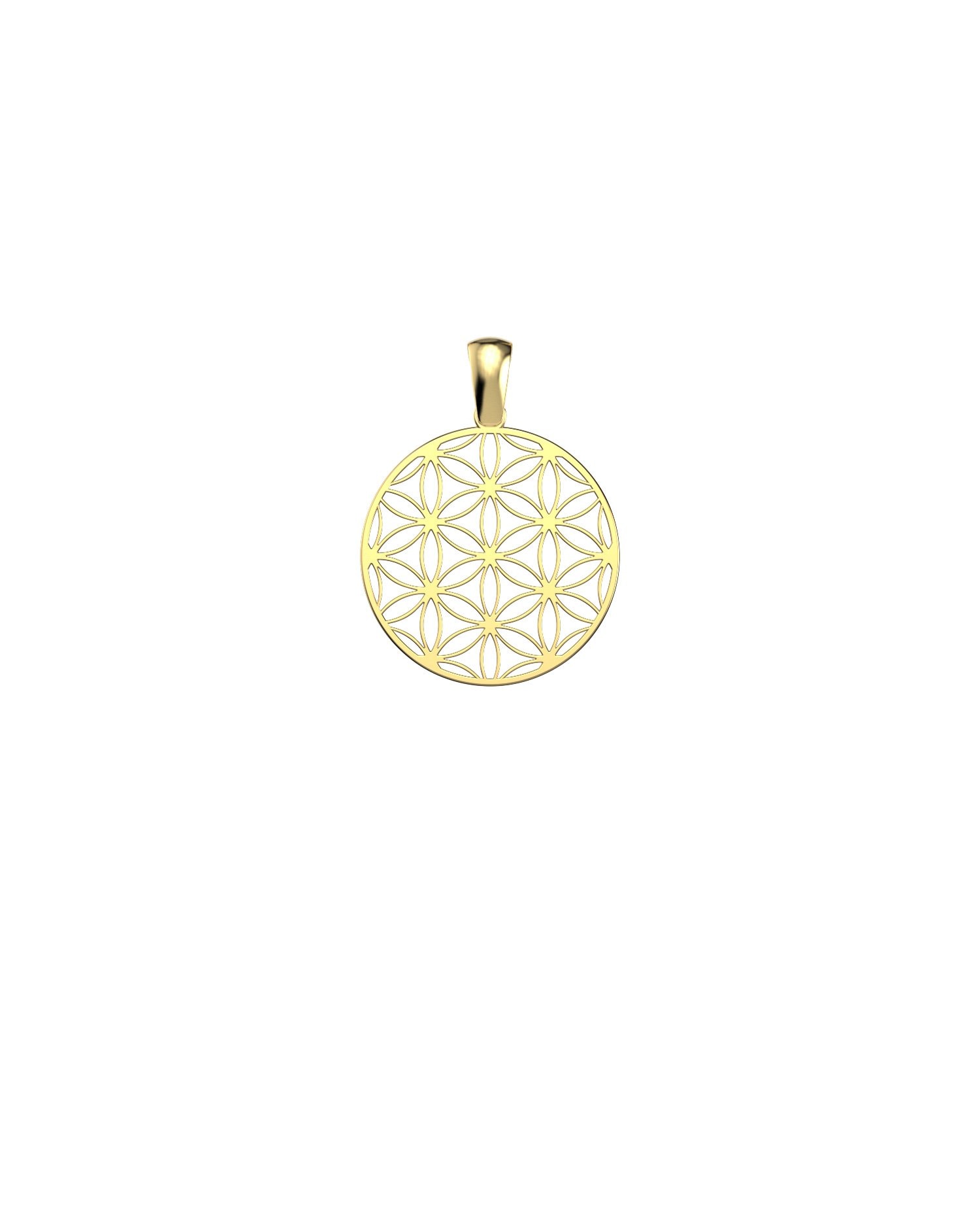 Yaşam Çiçeği 14 Ayar Altın Kolye Ucu
