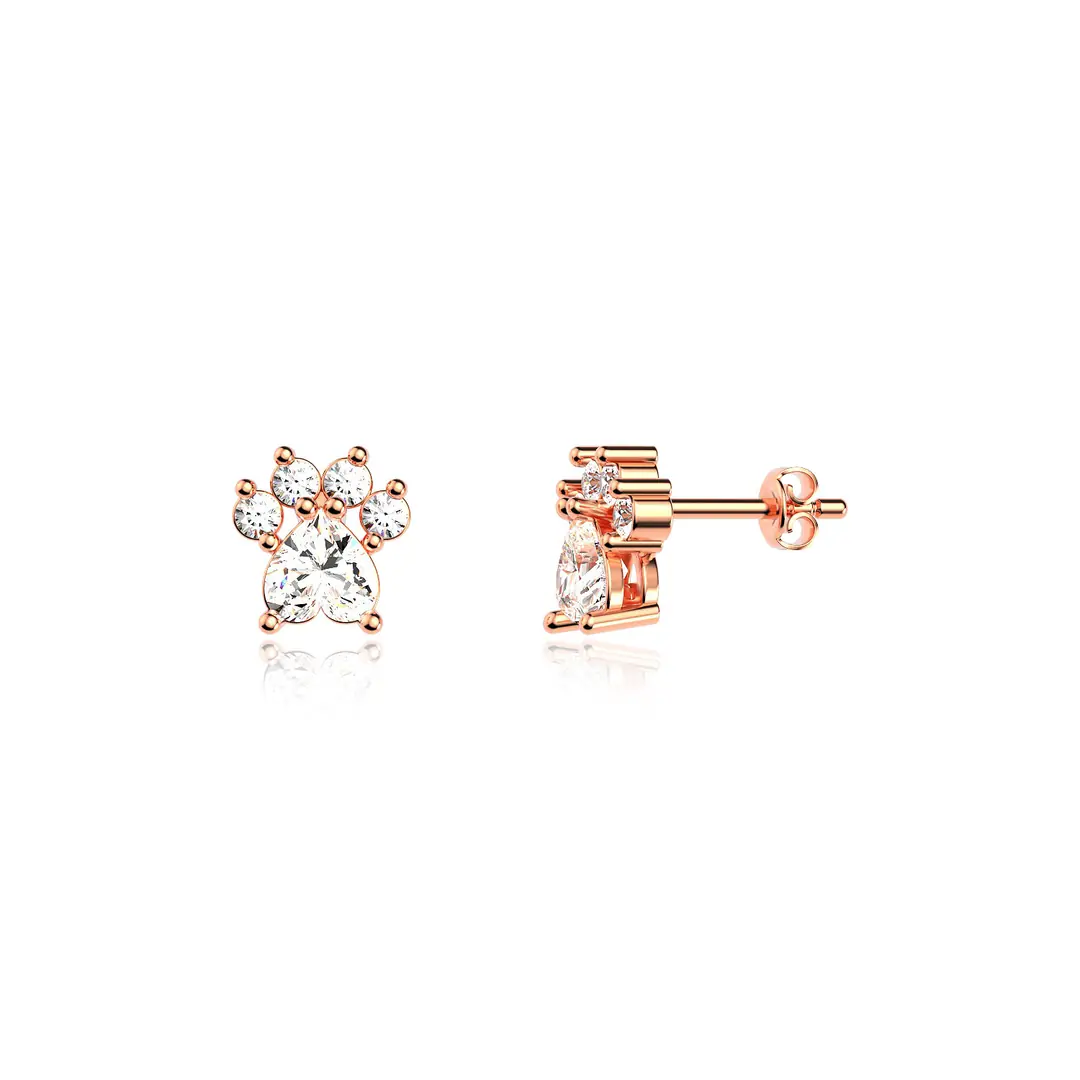 Cat Patisi Rose Silver Earrings