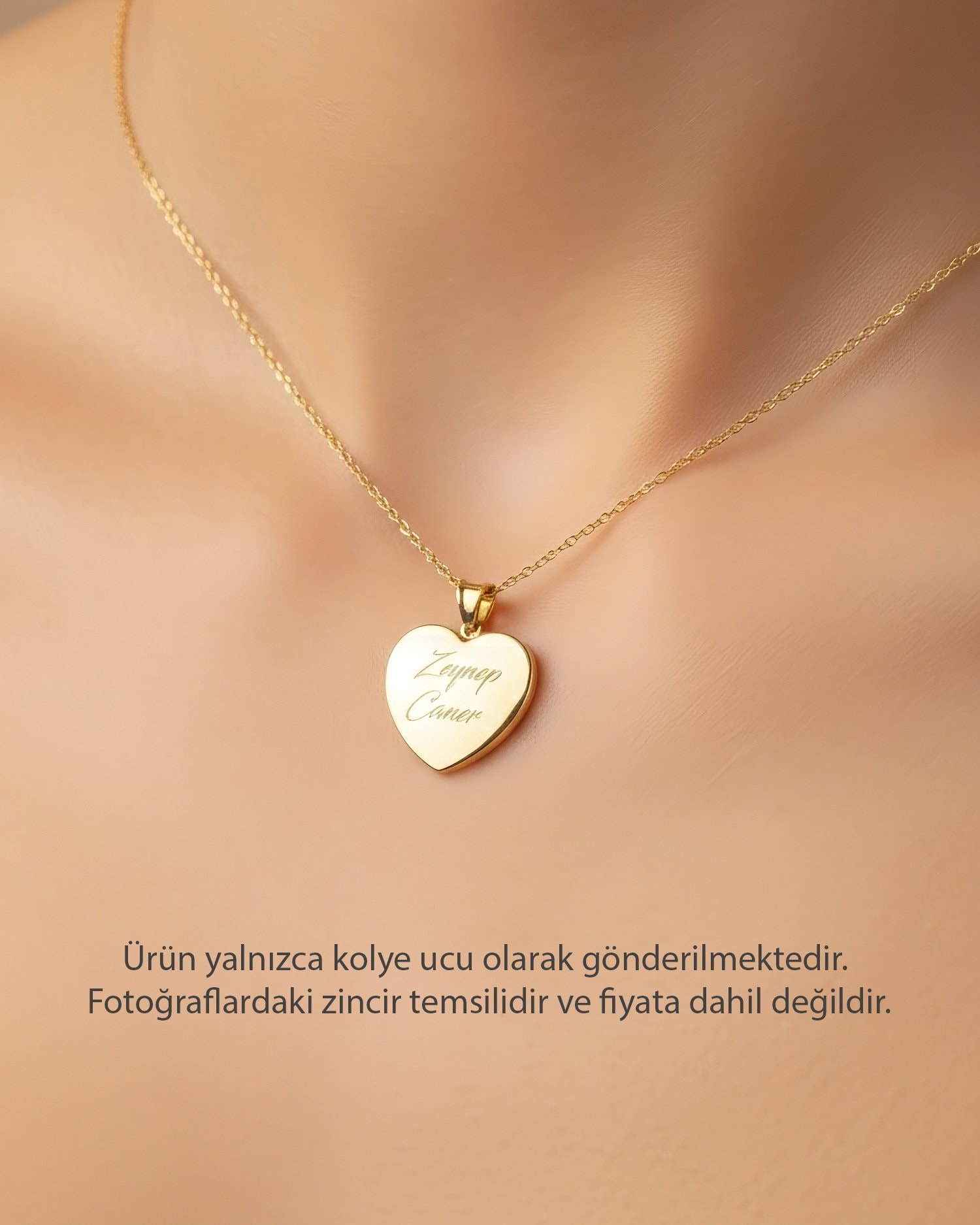 Fotoğraflı Açılabilir Kalp 14 Ayar Altın Kolye Ucu