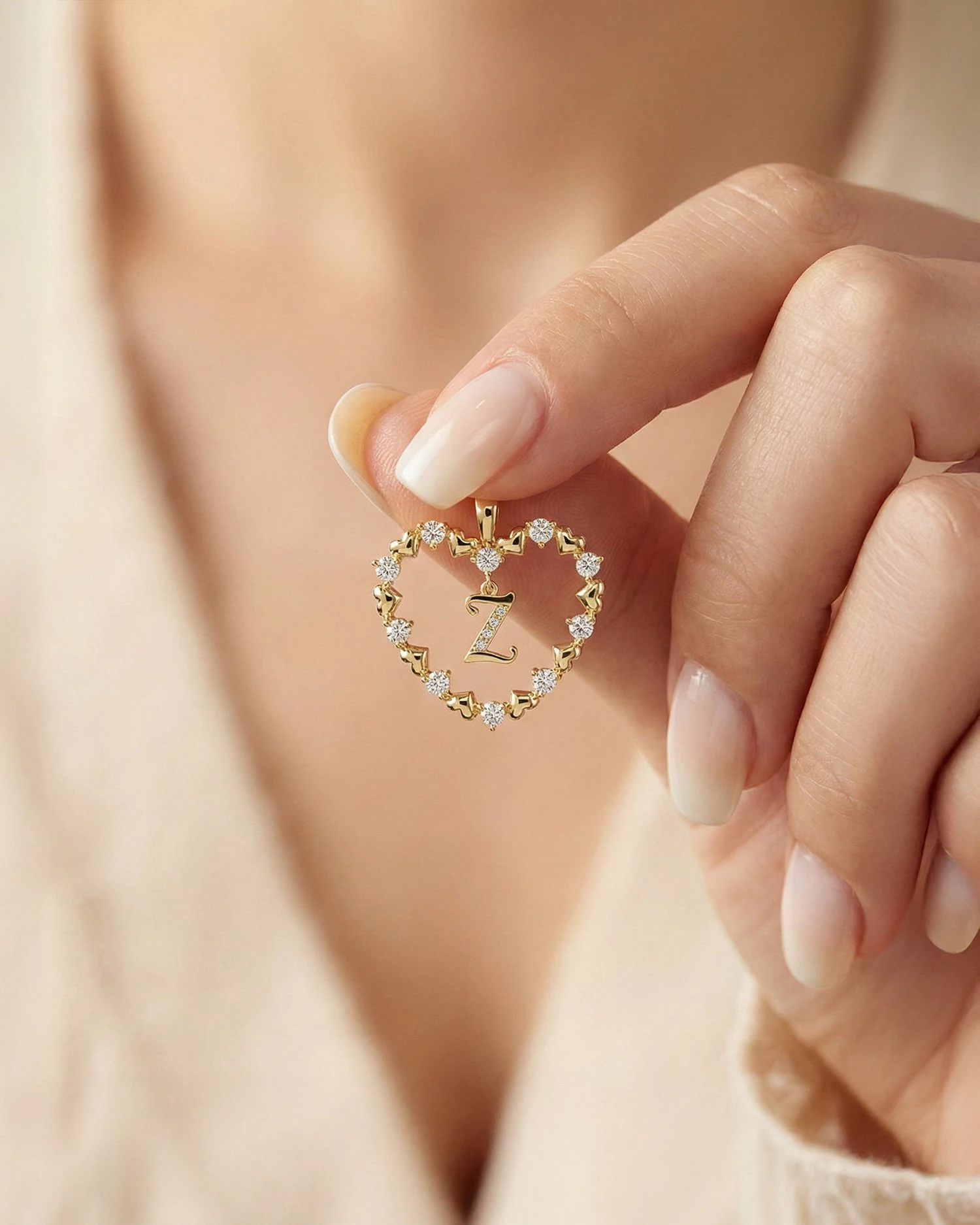 Kalbimin Aynası Harfli 14 Ayar Altın Kolye Ucu