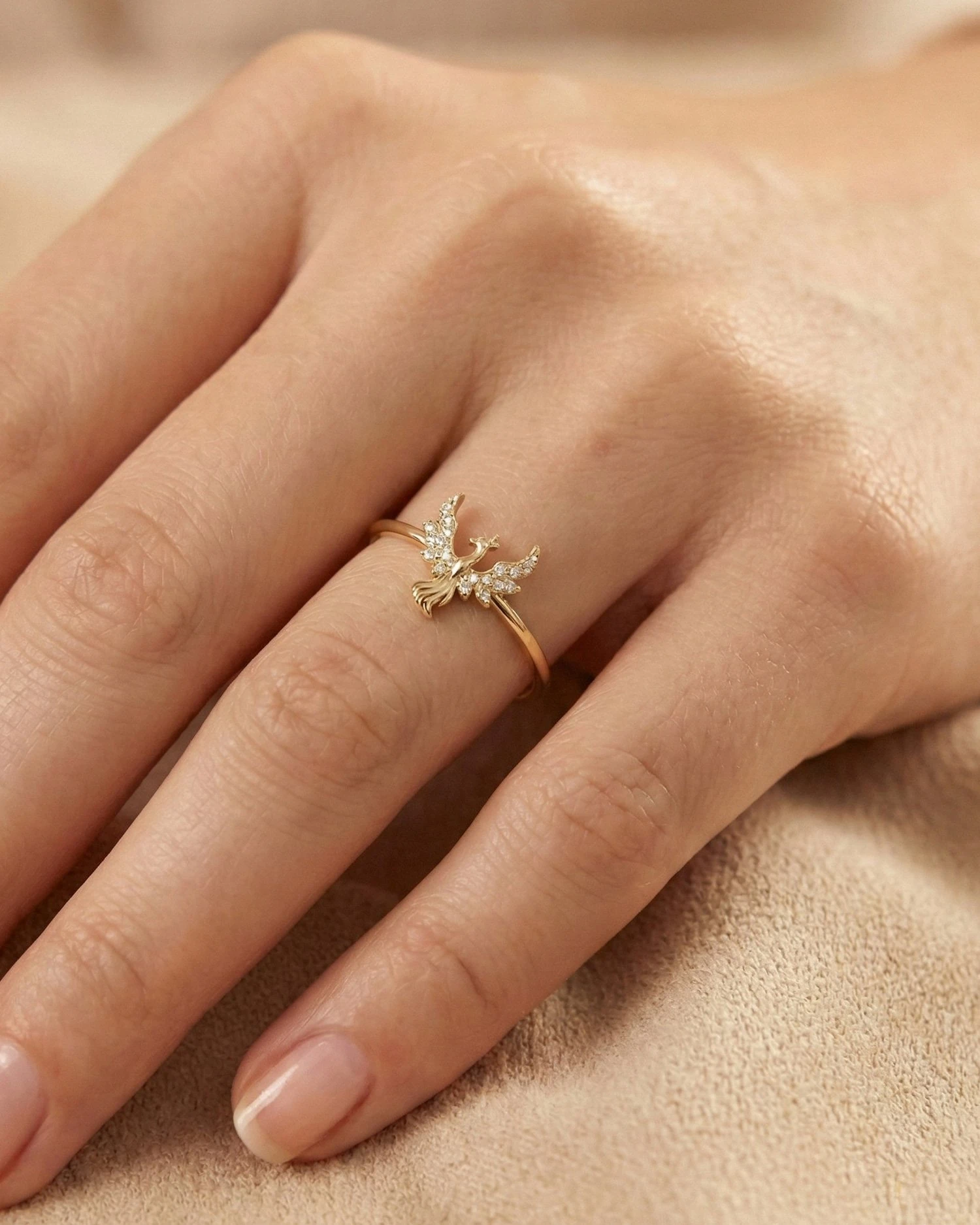 Anka Kuşu 14 Ayar Altın Yüzük