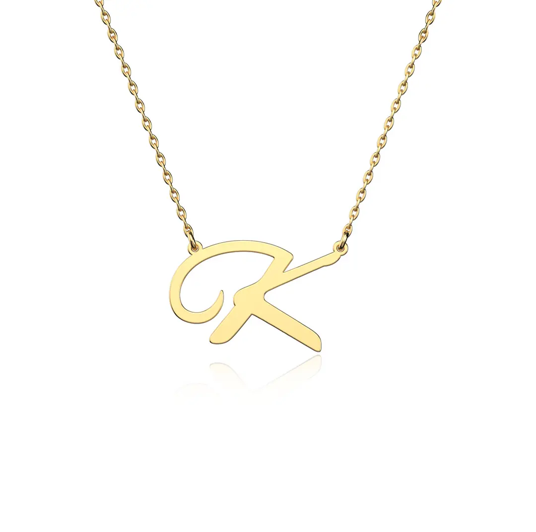 Personalized Minik Letter Silver Necklace