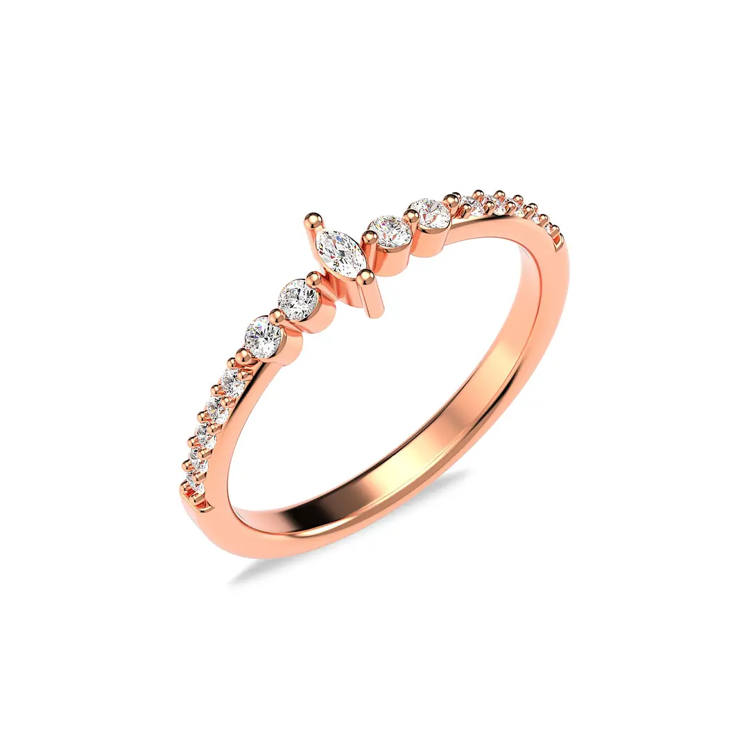 Leydi Markiz Rose Silver Ring