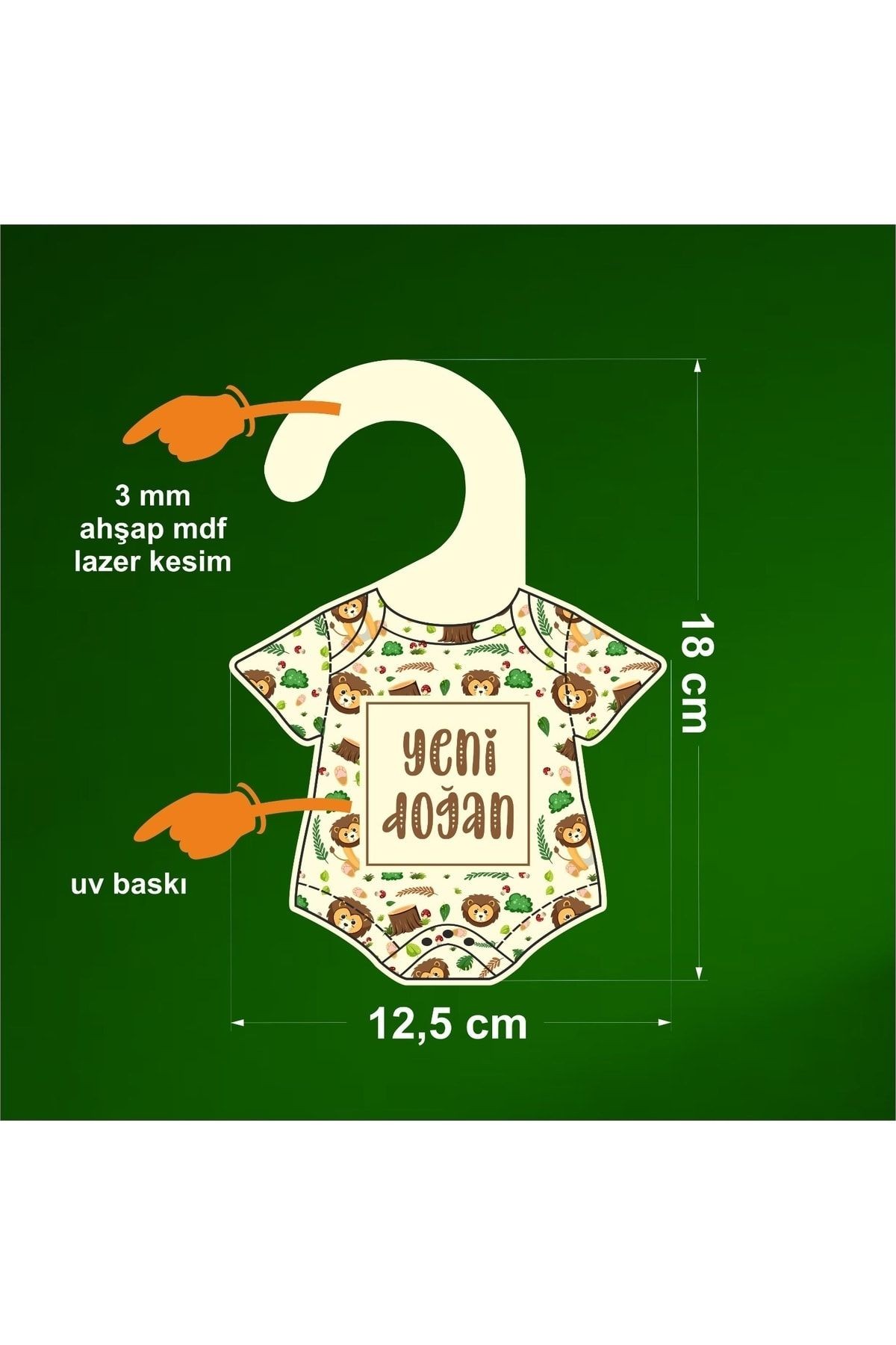 Bebek Çocuk Dolap Organizer Bebek Kıyafet Ayırıcı Askılık Ayraç 0- 24 Aylık Anı Kartları 7 Adet Askı