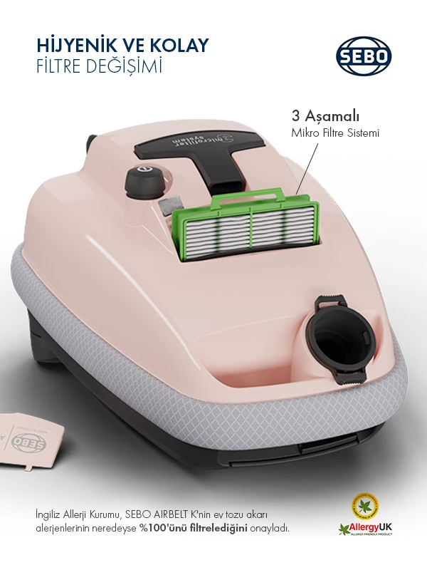 SEBO AIRBELT K1 CREAM ROSE