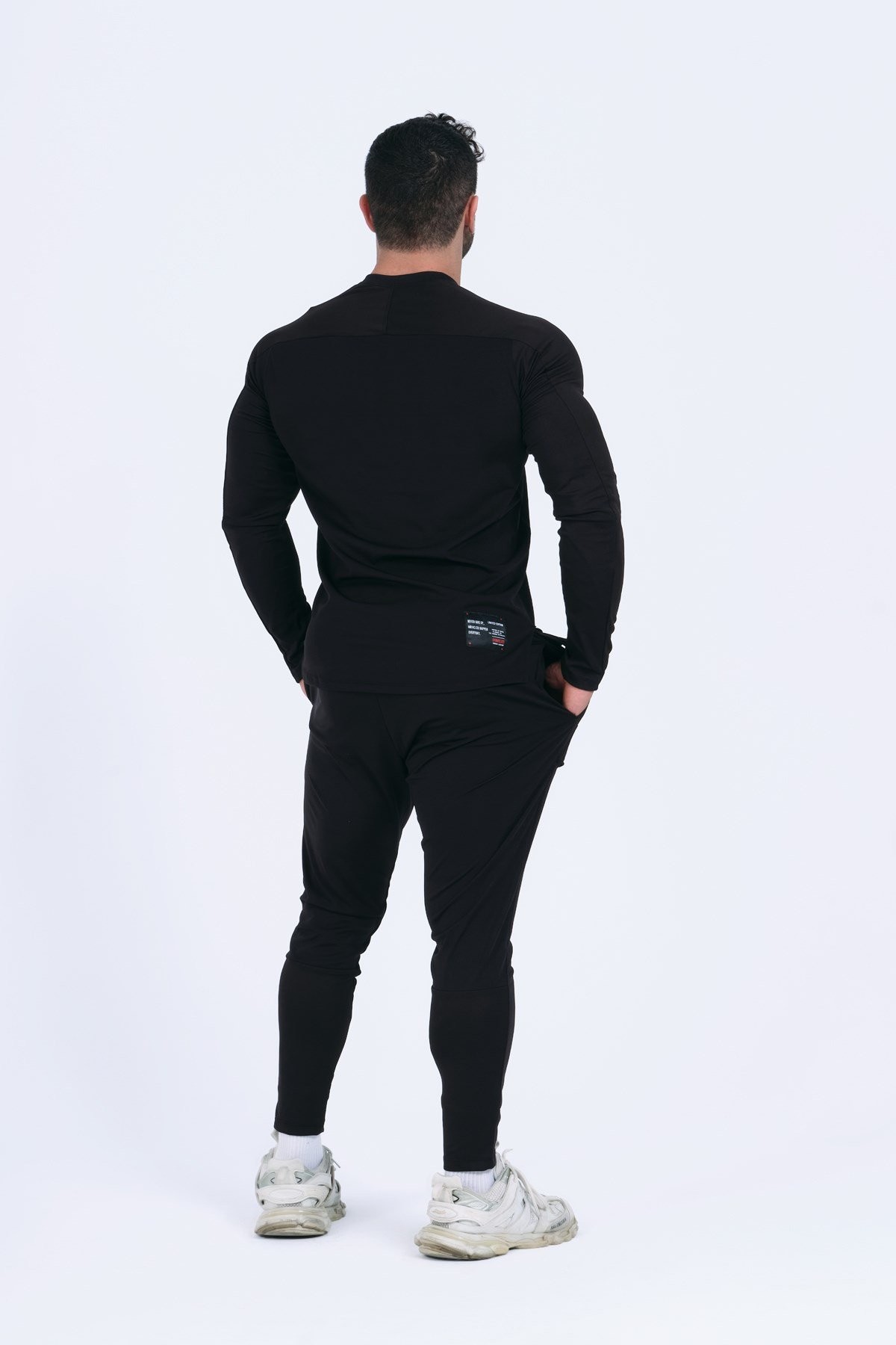 Gymwolves Erkek Spor Body | Siyah | Uzun Kollu Spor T-Shirt  | AirPro Serisi |